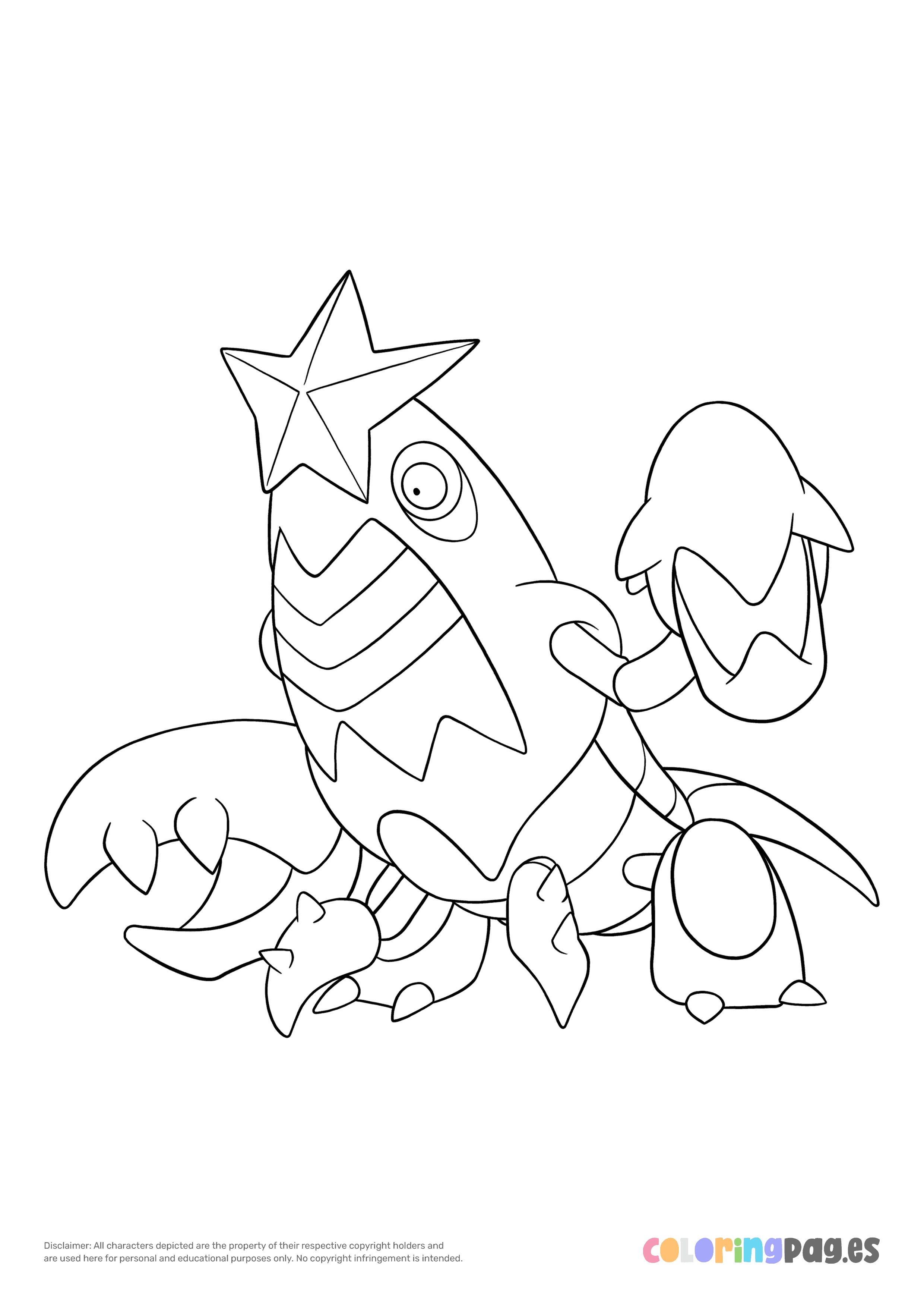 Pokémon - Crawdaunt coloring page