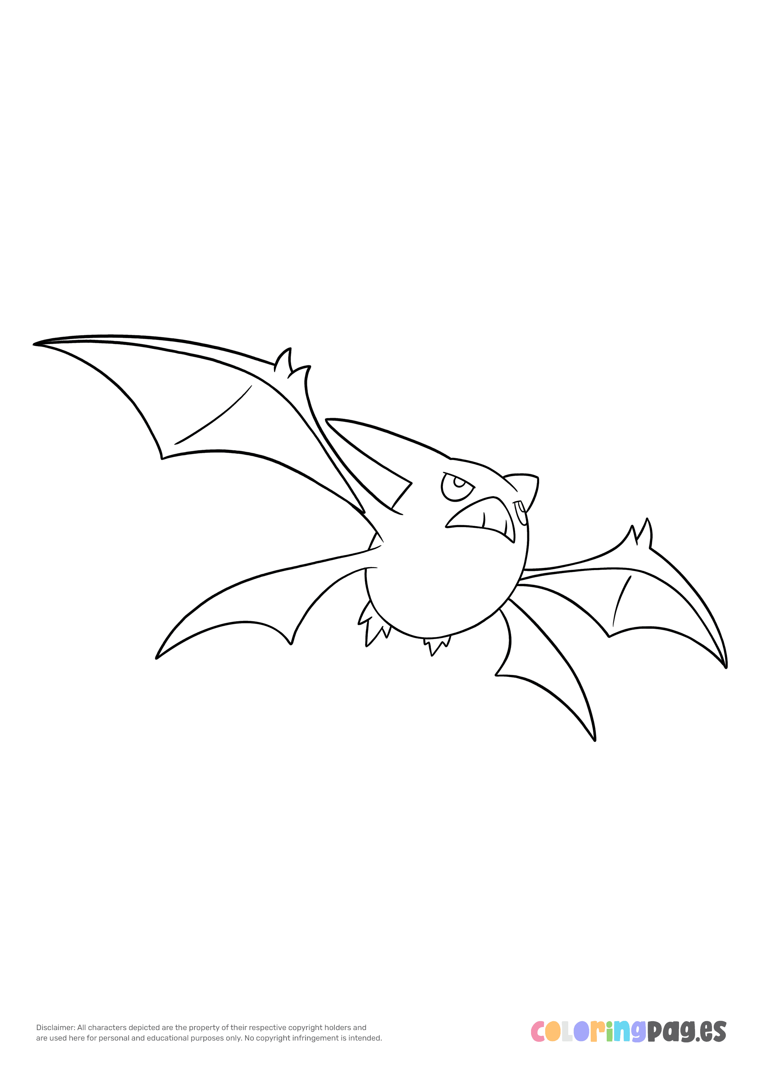 Pokémon Crobat coloring page