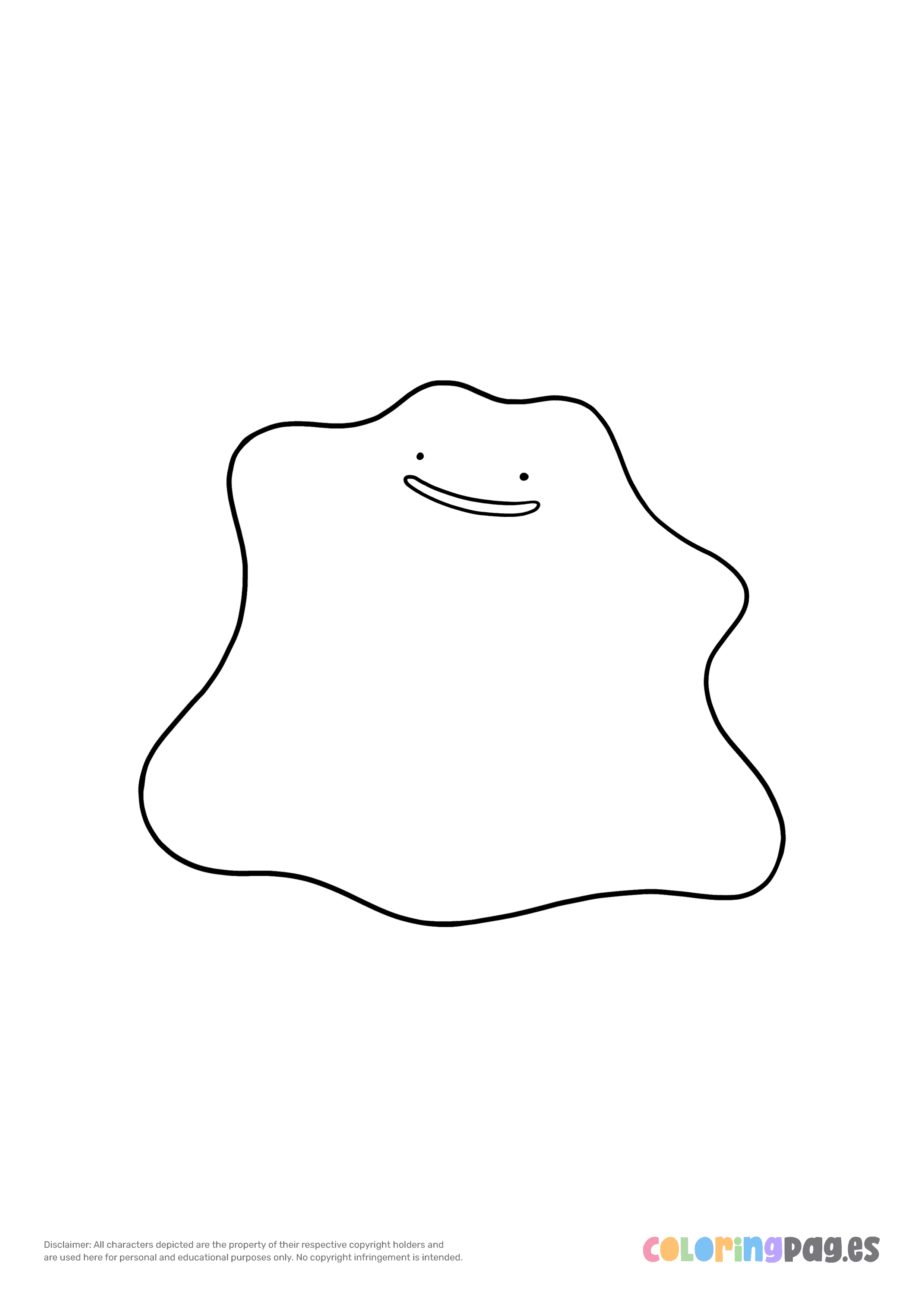 Pokémon Ditto coloring page