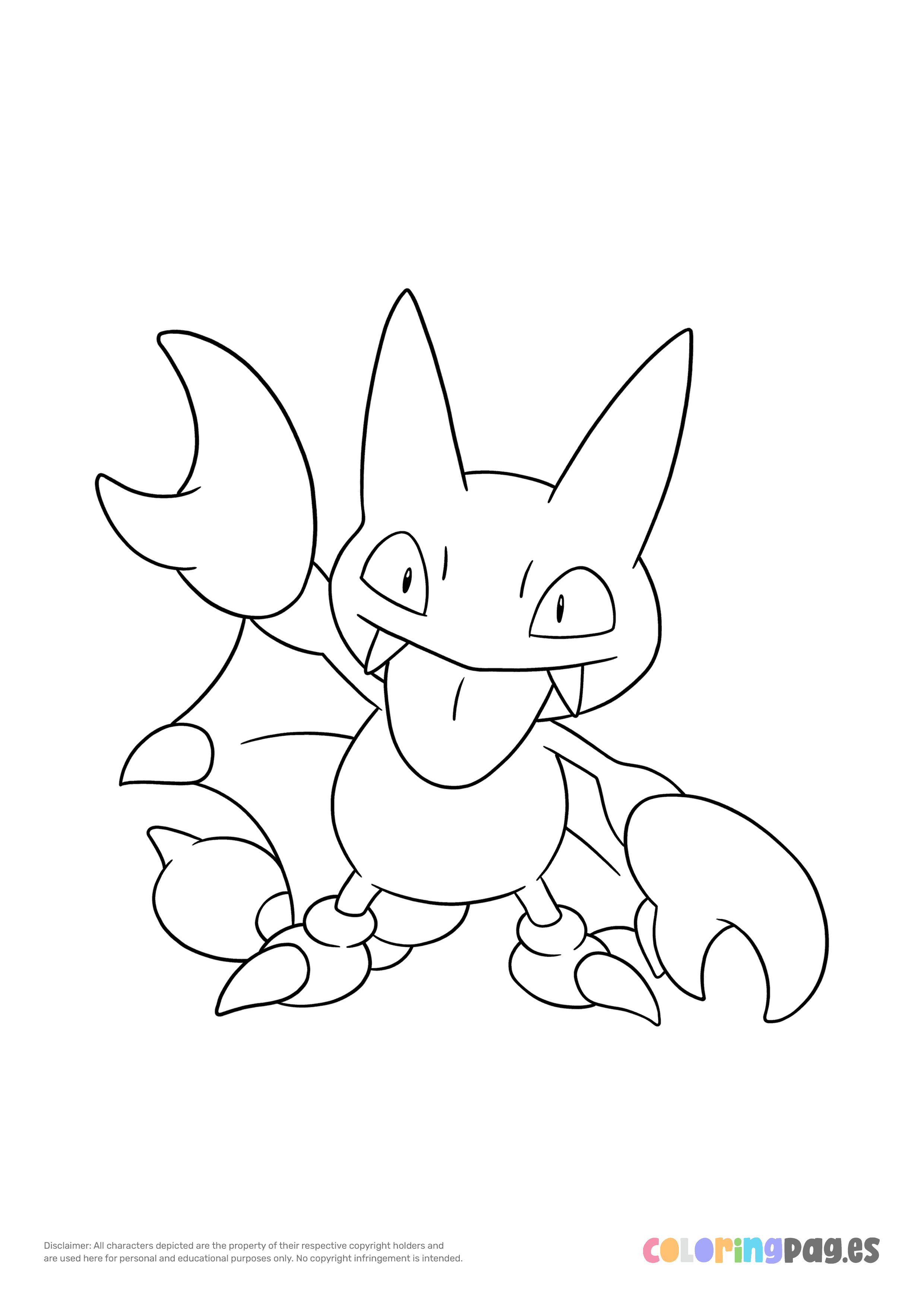 Pokémon Gligar coloring page