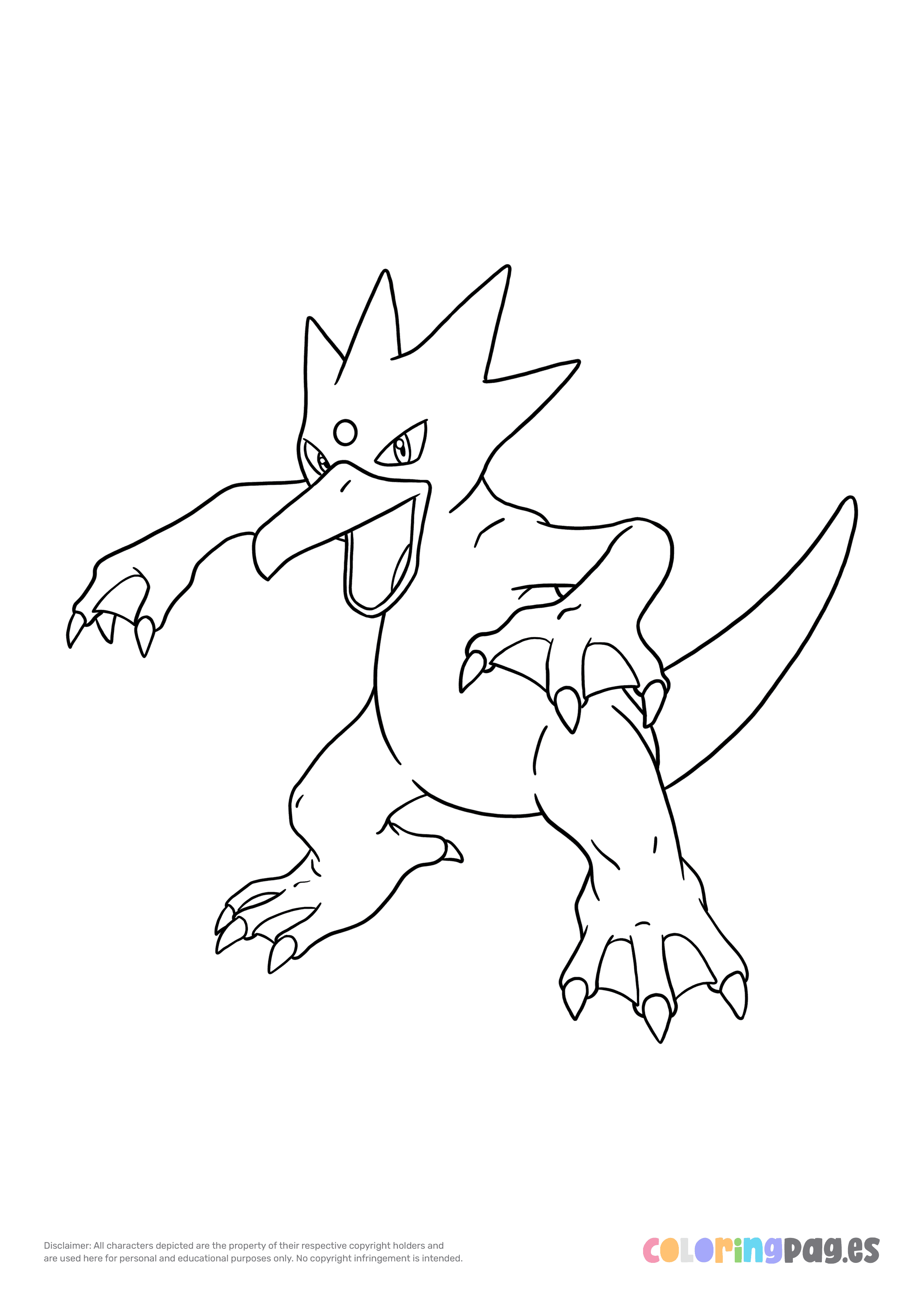 Pokémon Golduck coloring page