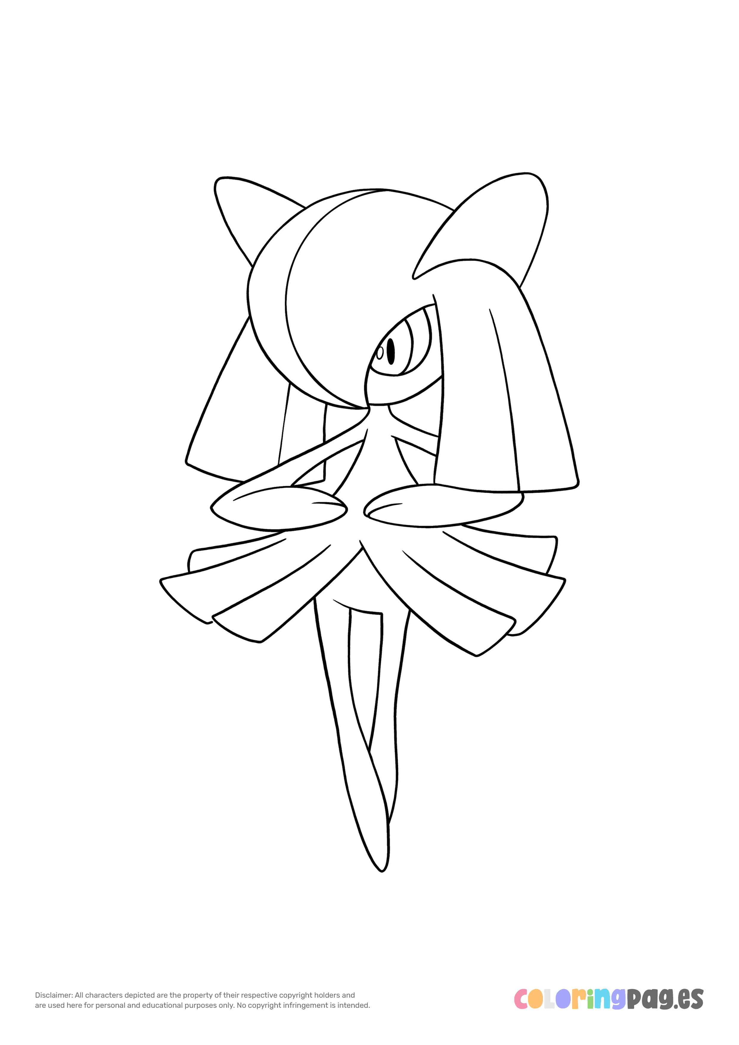 Pokémon Kirlia coloring page