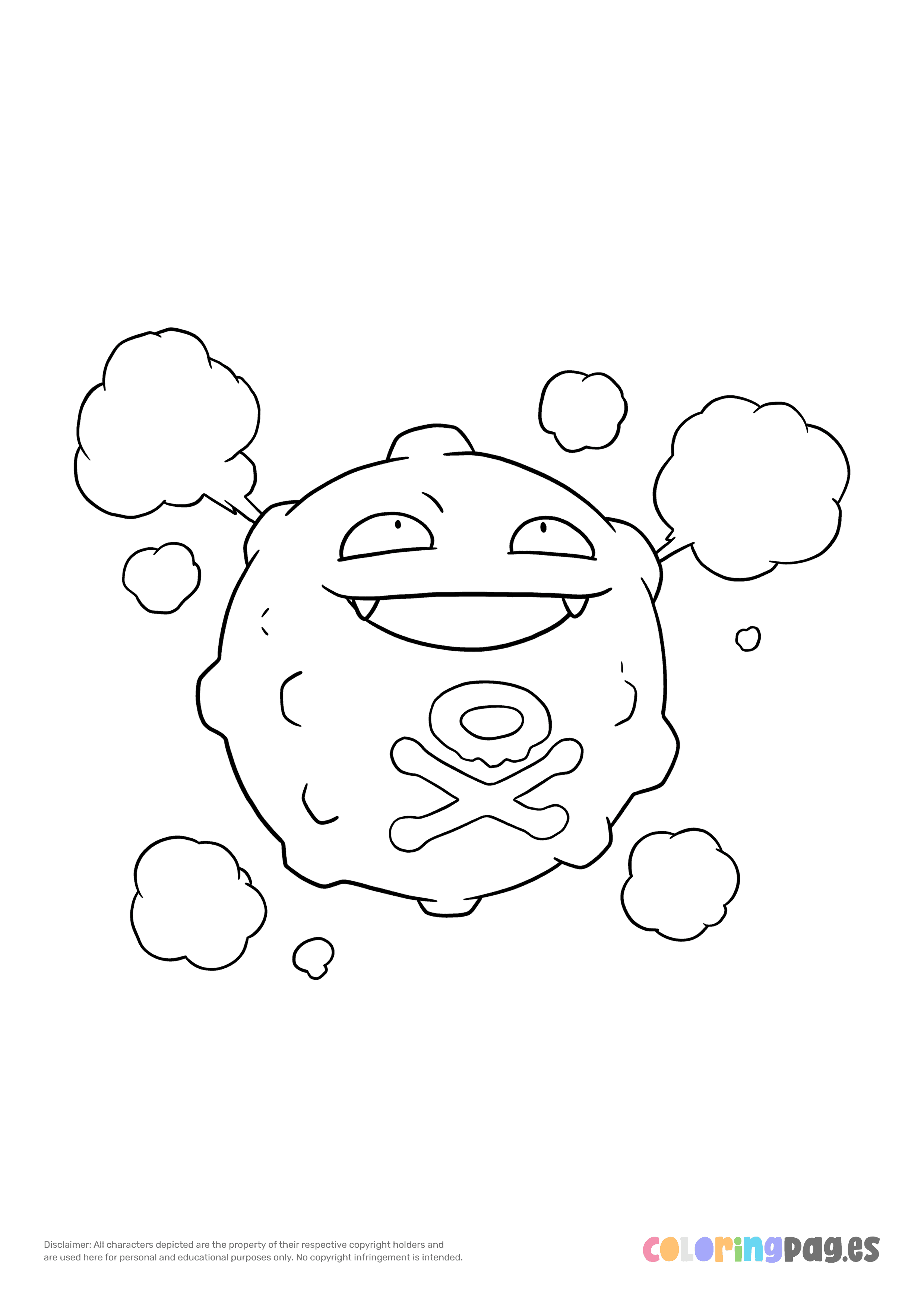 Pokémon Koffing coloring page