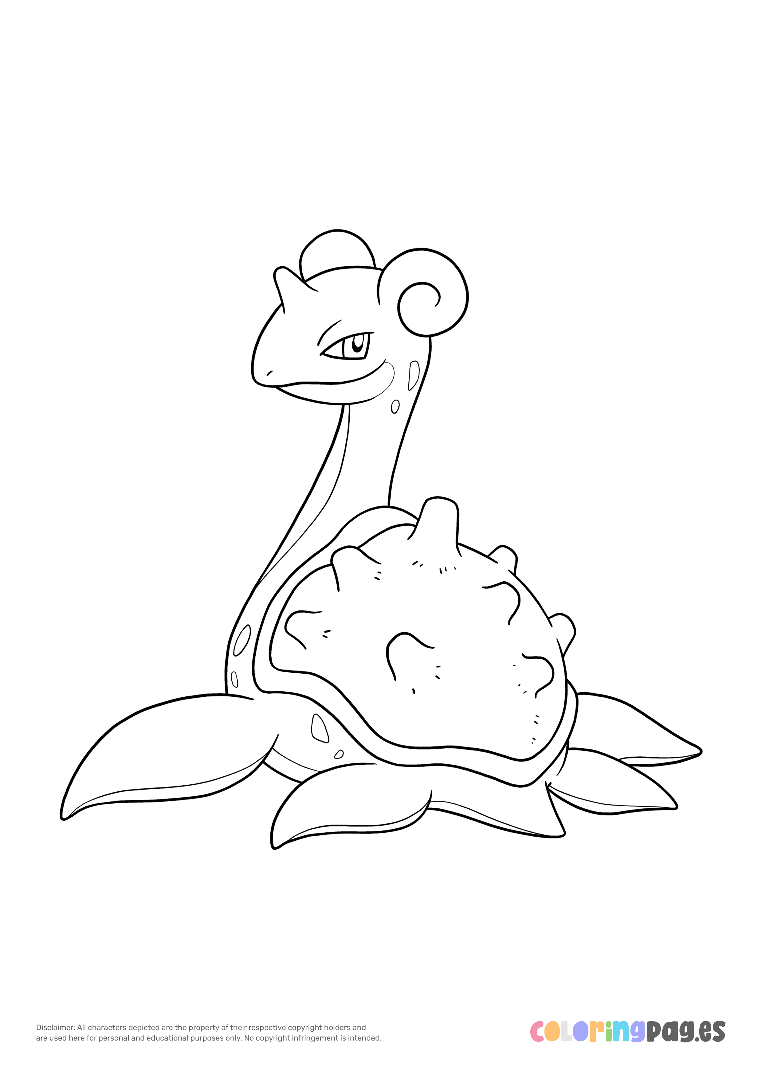 Pokémon Lapras coloring page