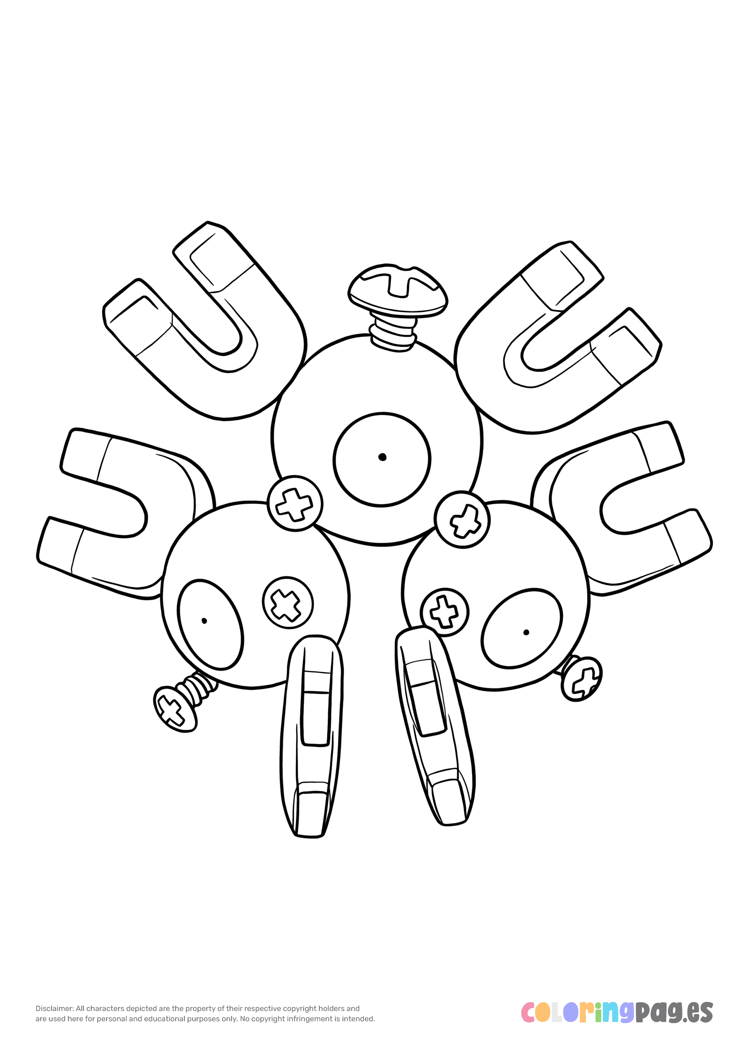 Pokémon Magneton coloring page