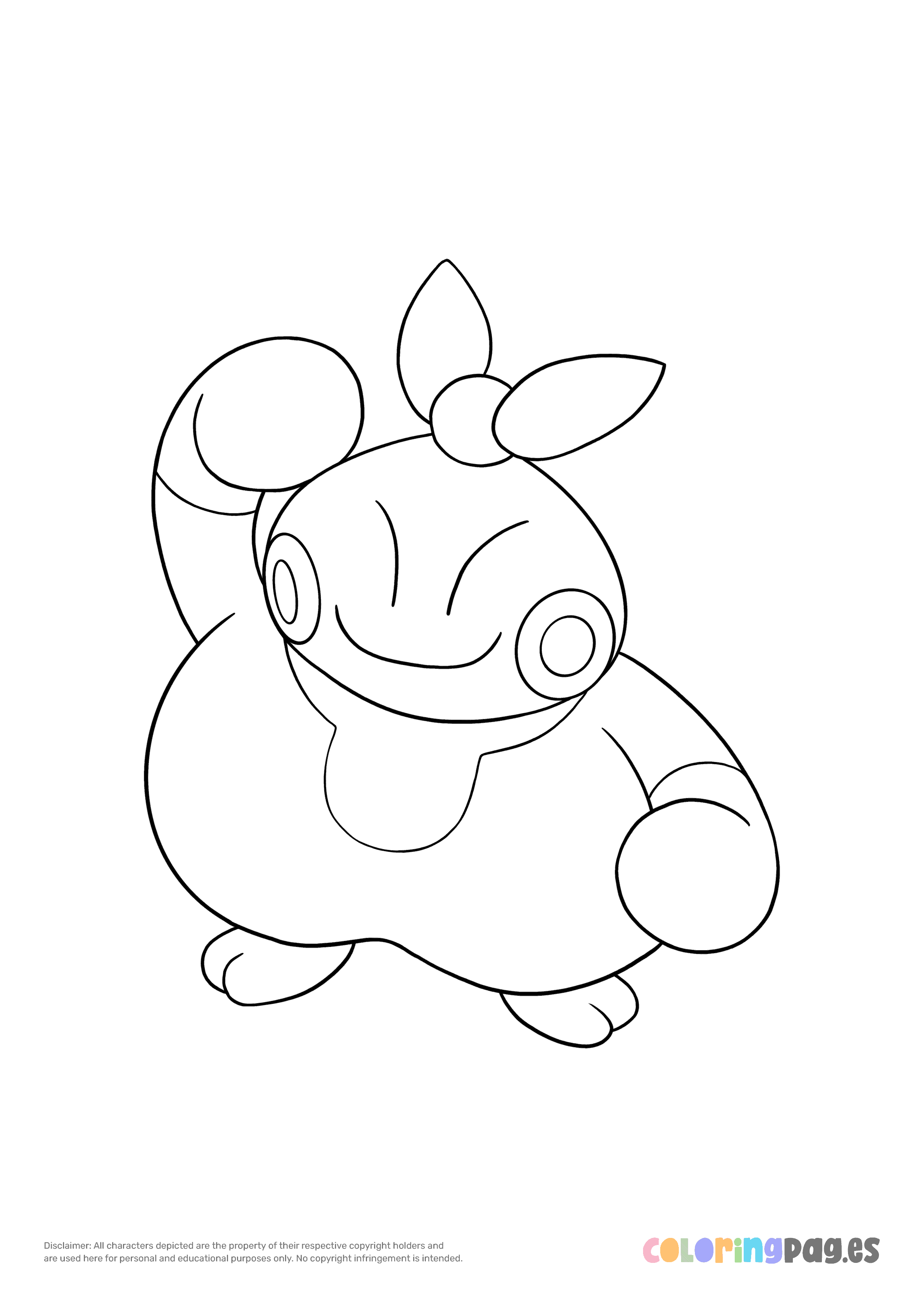 Pokémon Makuhita coloring page