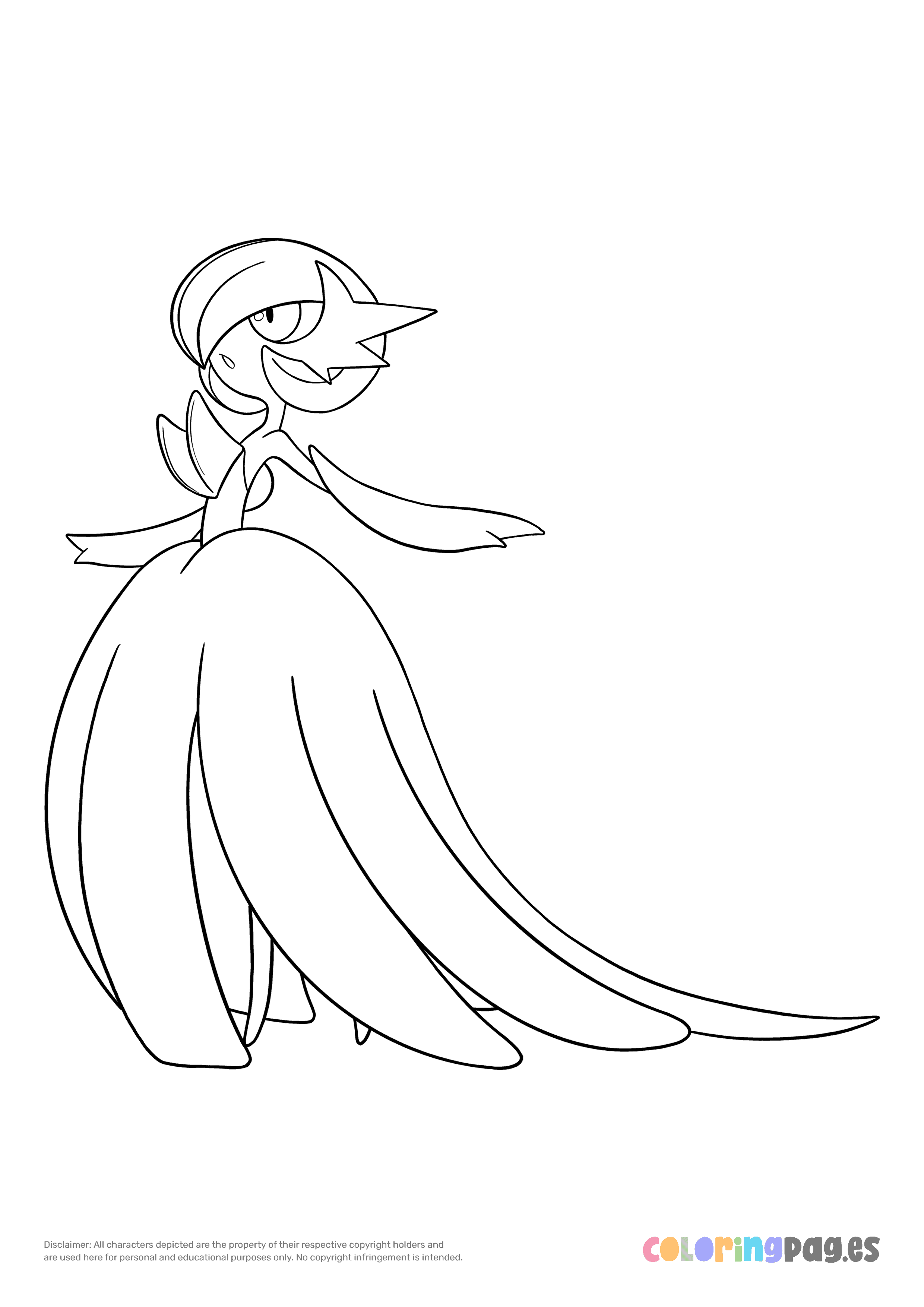 Pokémon Mega Gardevoir coloring page