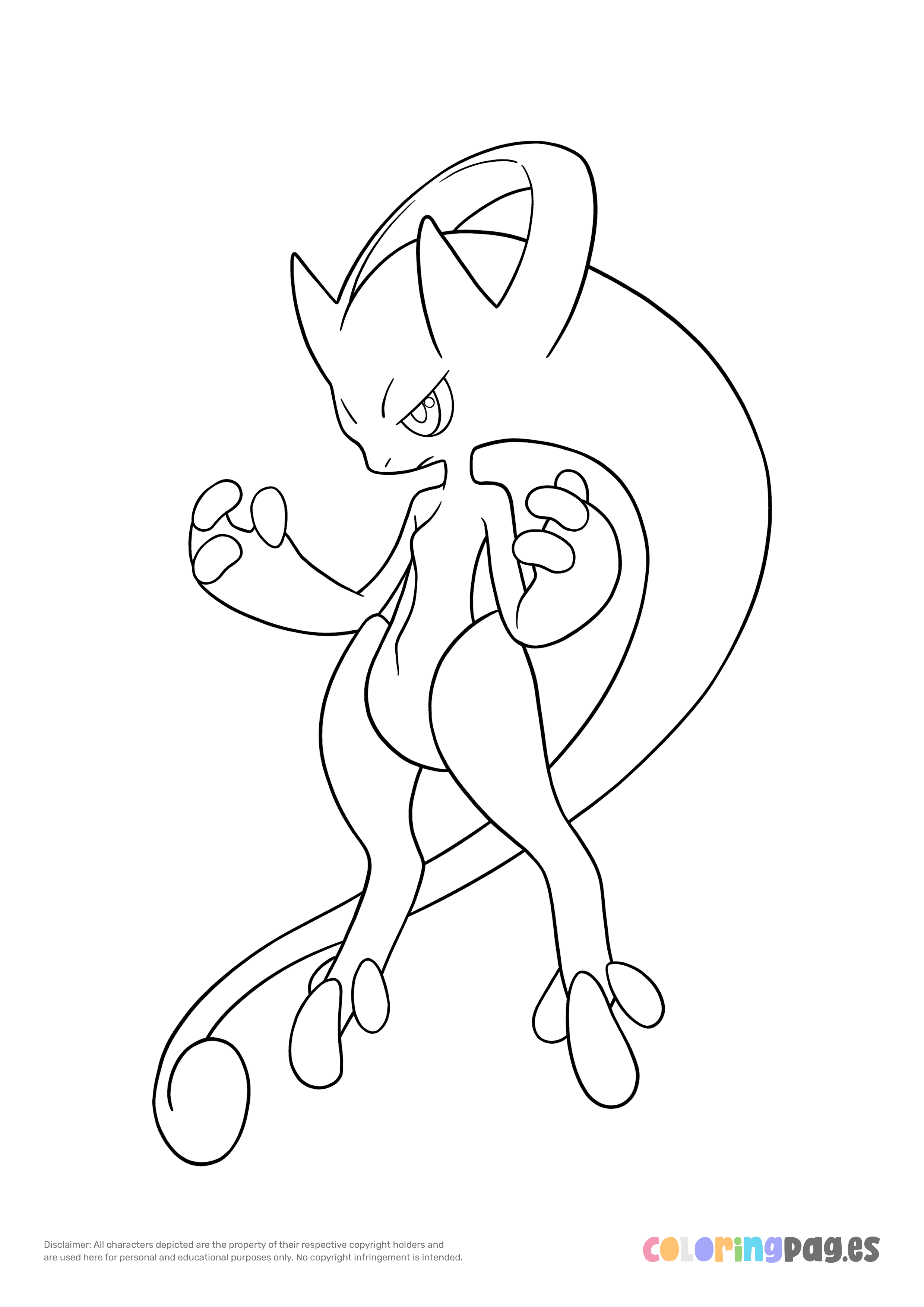 Pokémon Mega Mewtwo Y coloring page