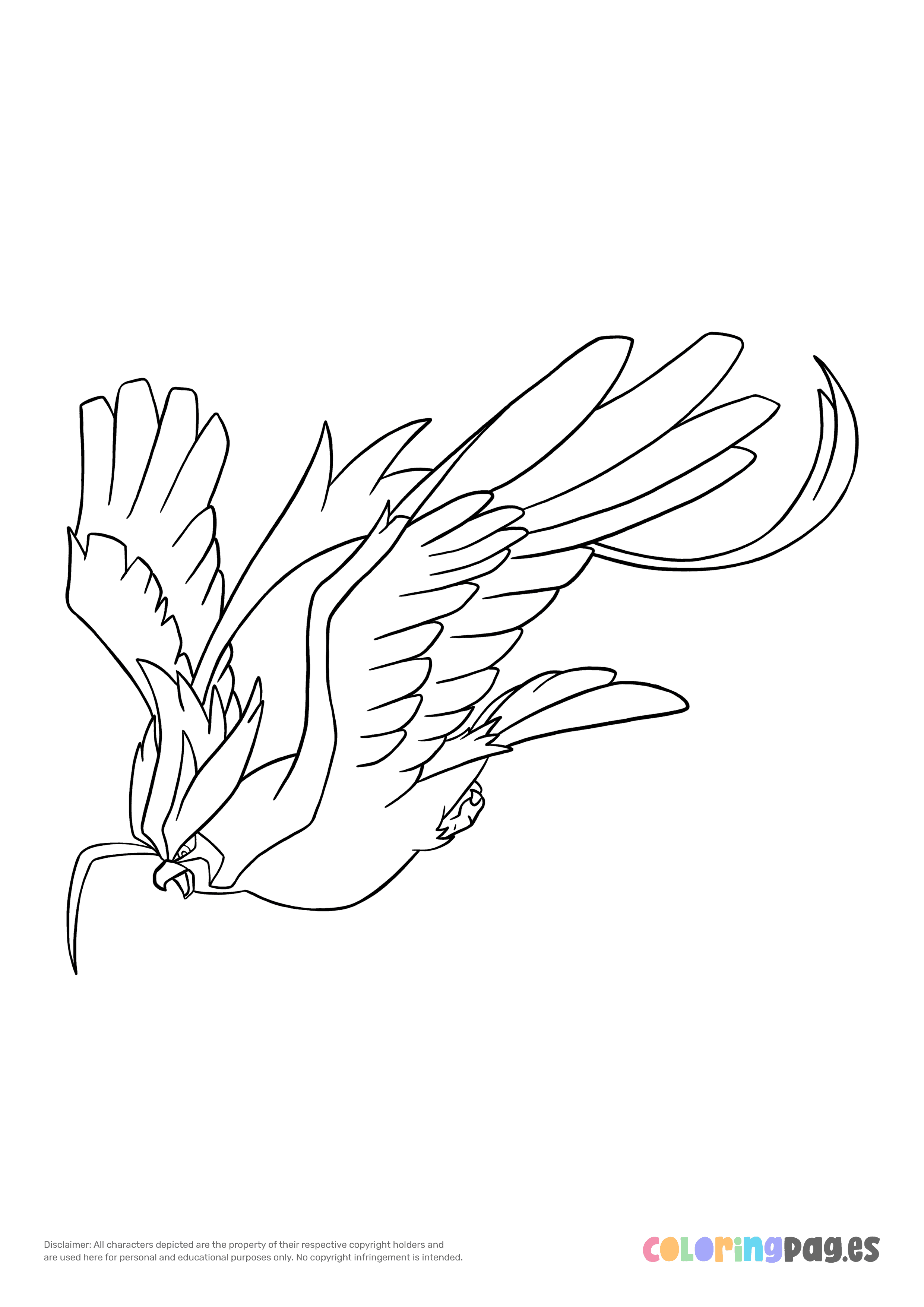 Pokémon Mega Pidgeot coloring page