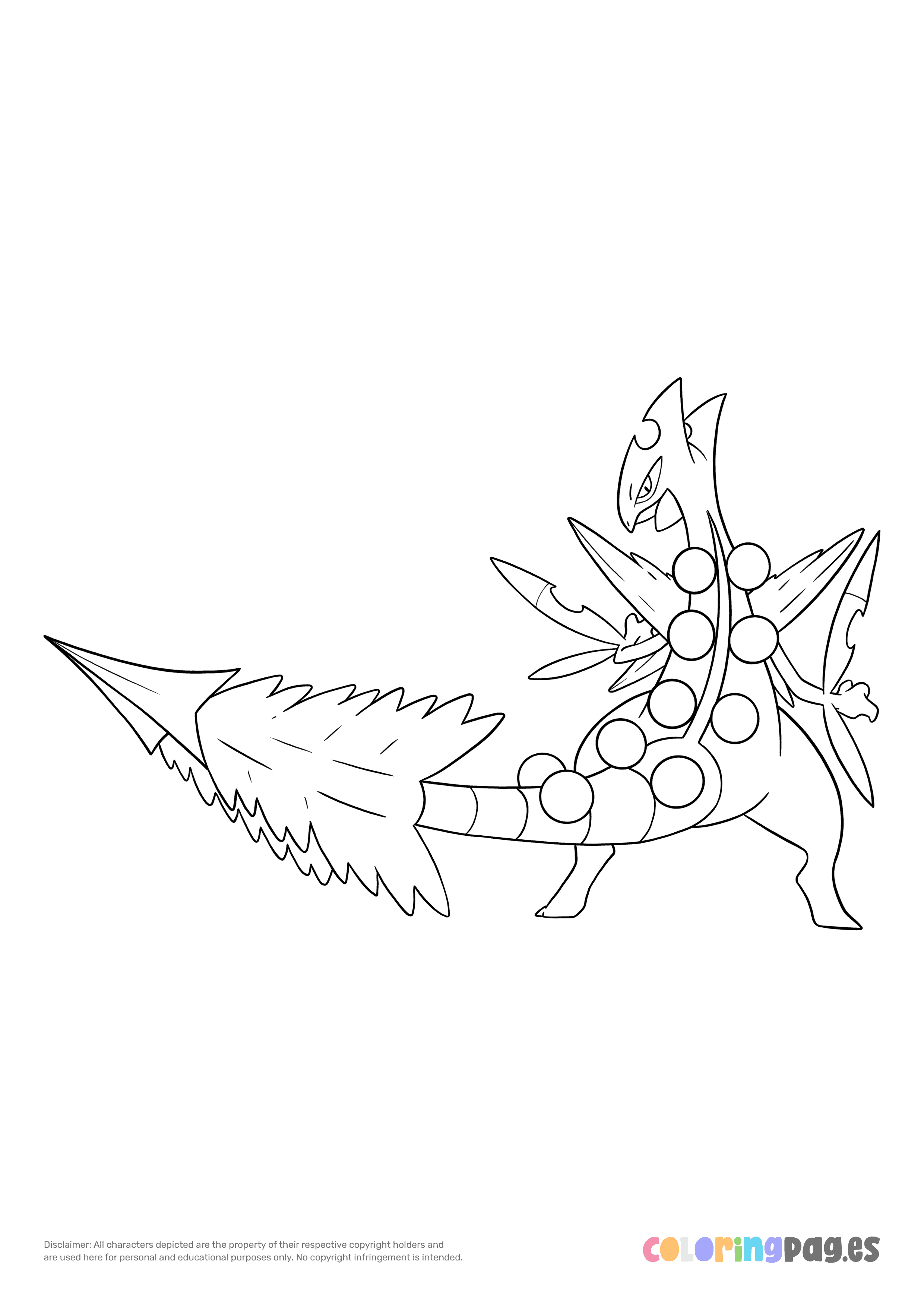 Pokémon Mega Sceptile coloring page