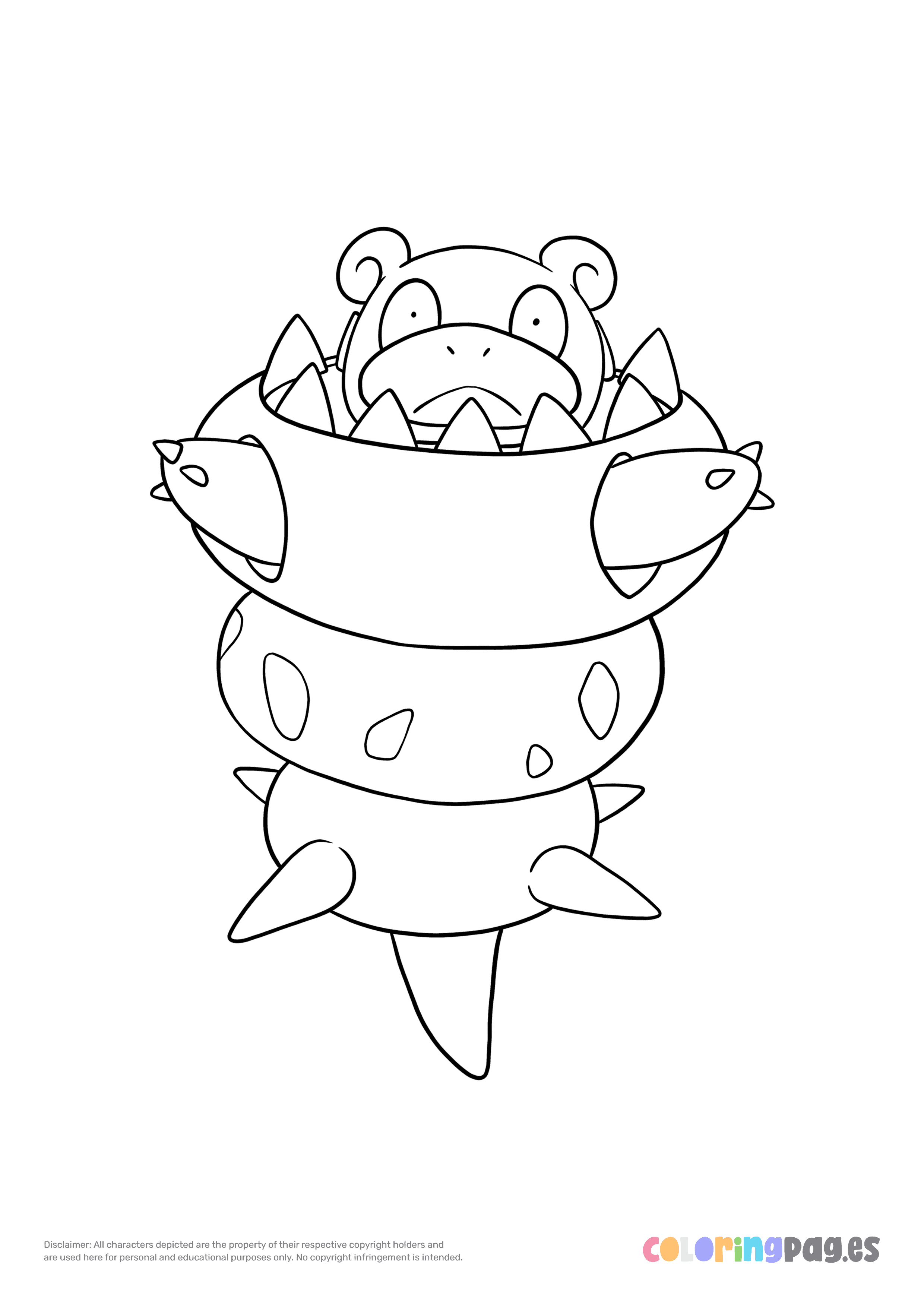 Pokémon Mega Slowbro coloring page