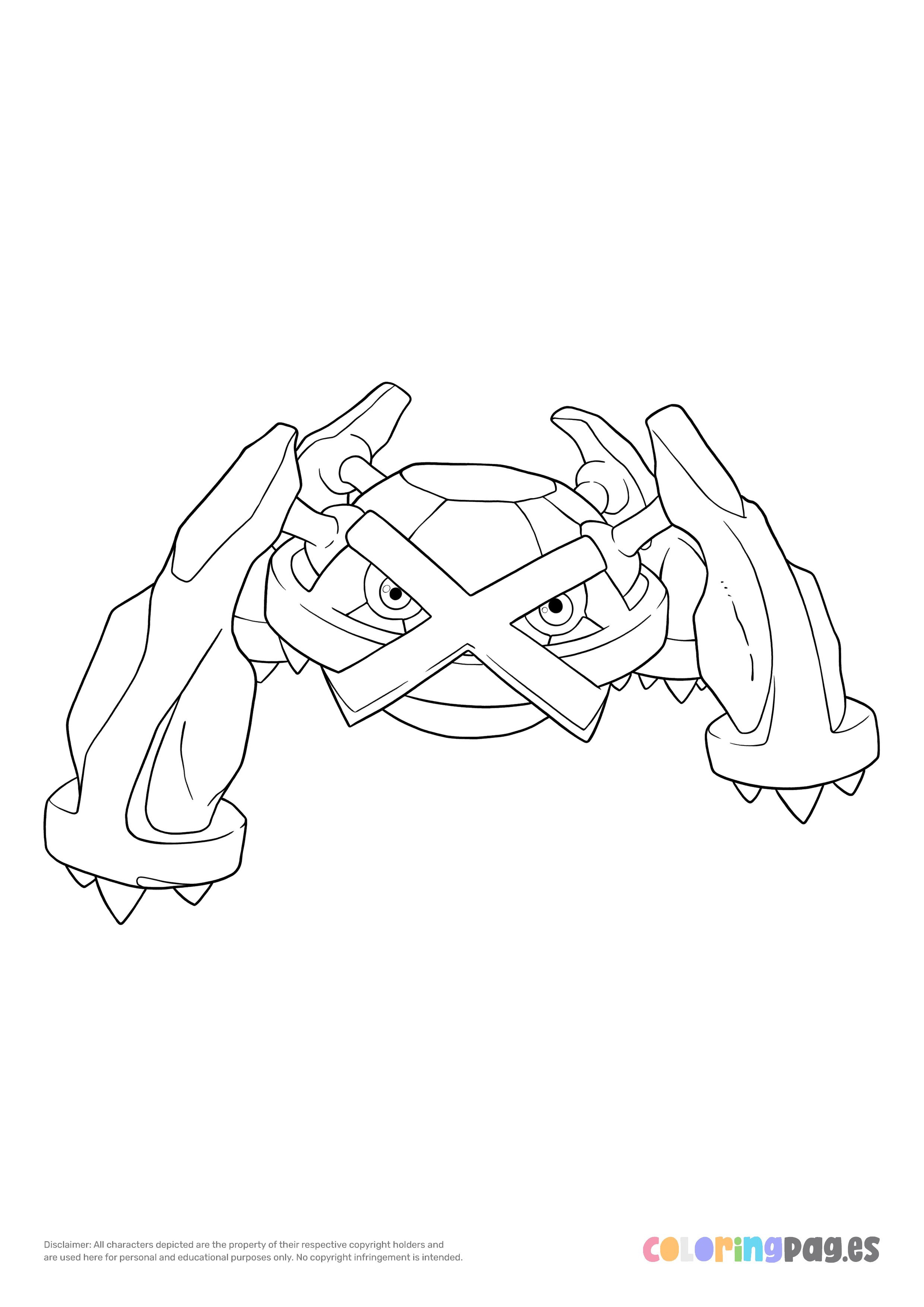 Metagross coloring page