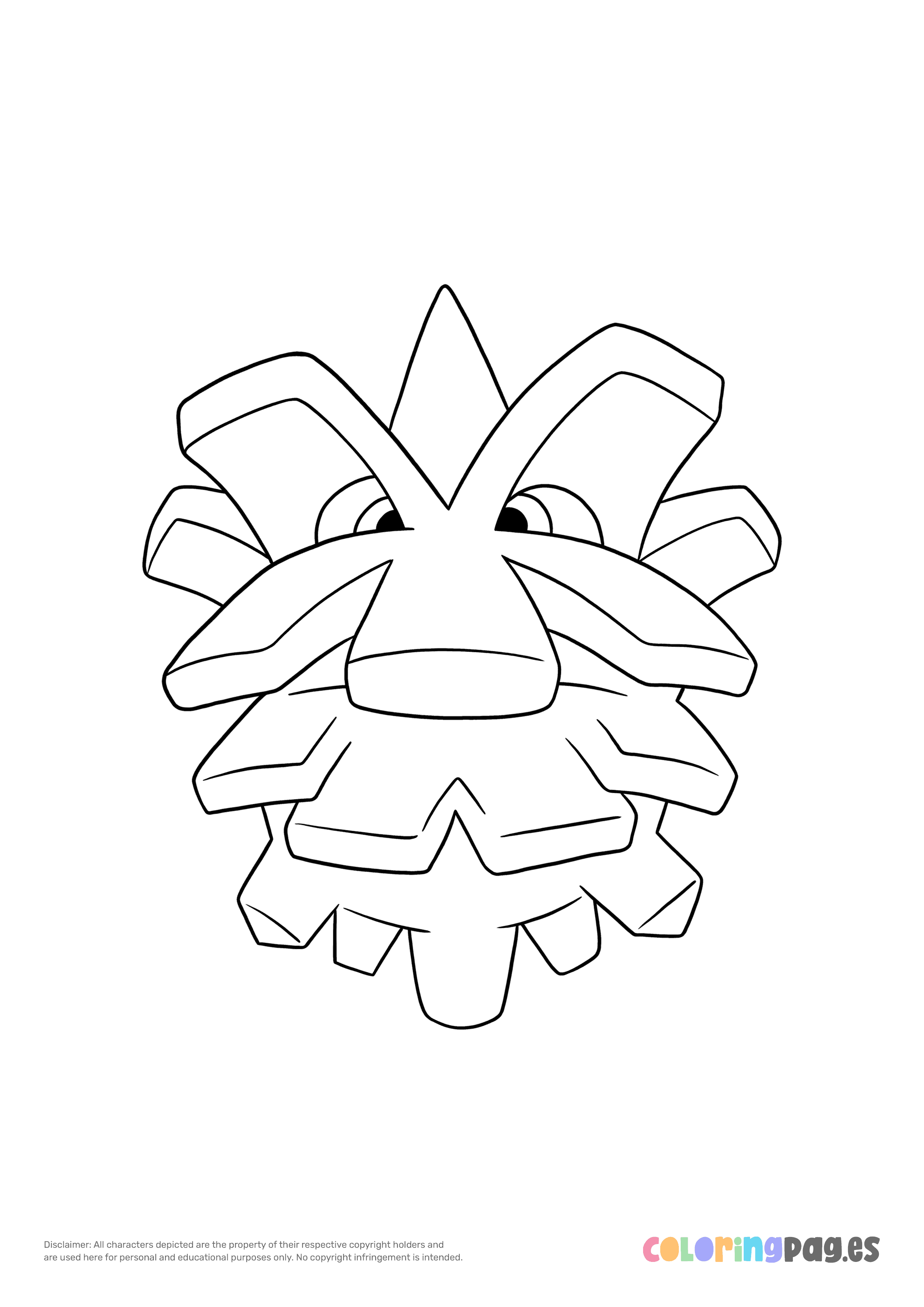 Pokémon Pineco coloring page