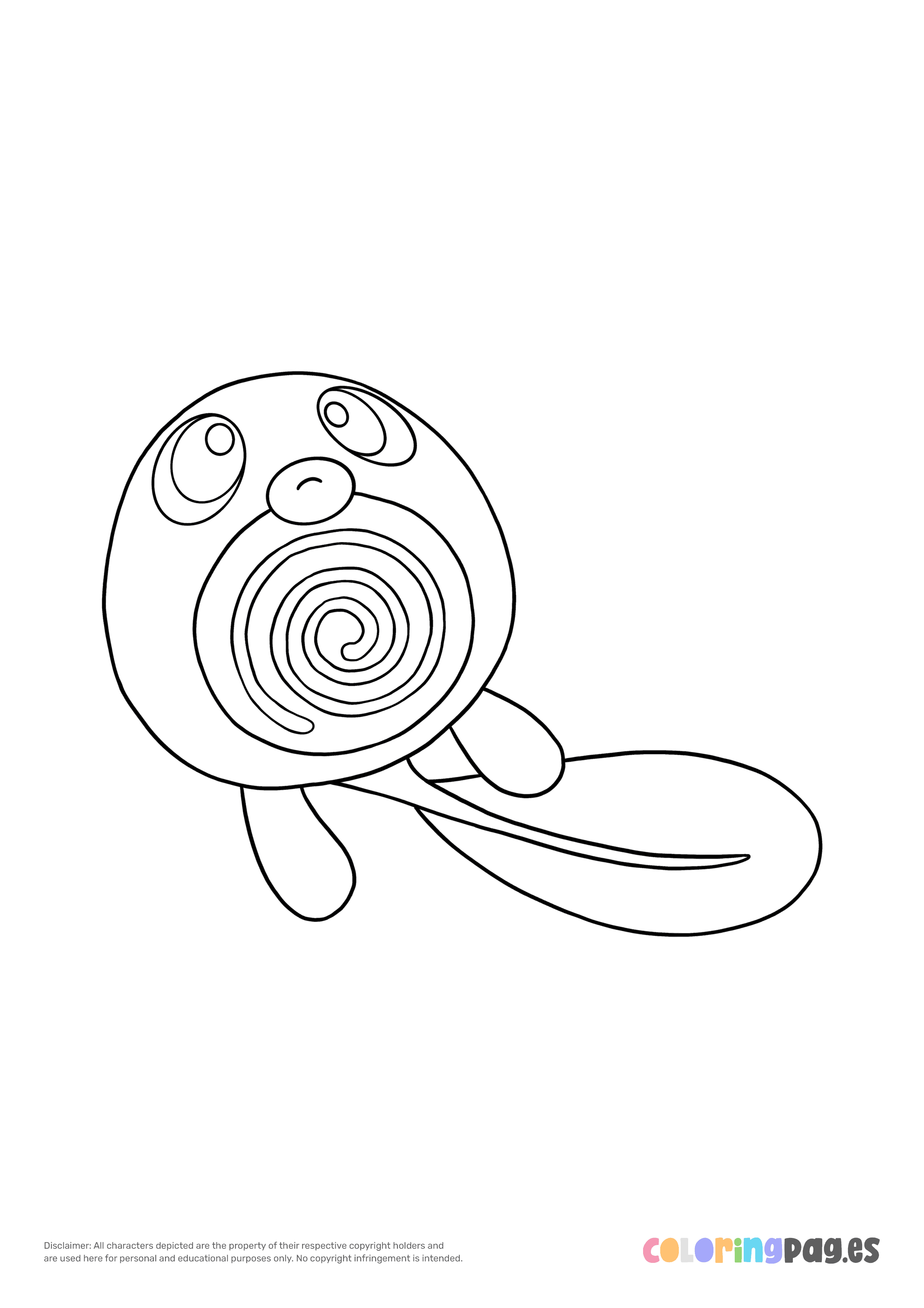 Pokémon Poliwag coloring page