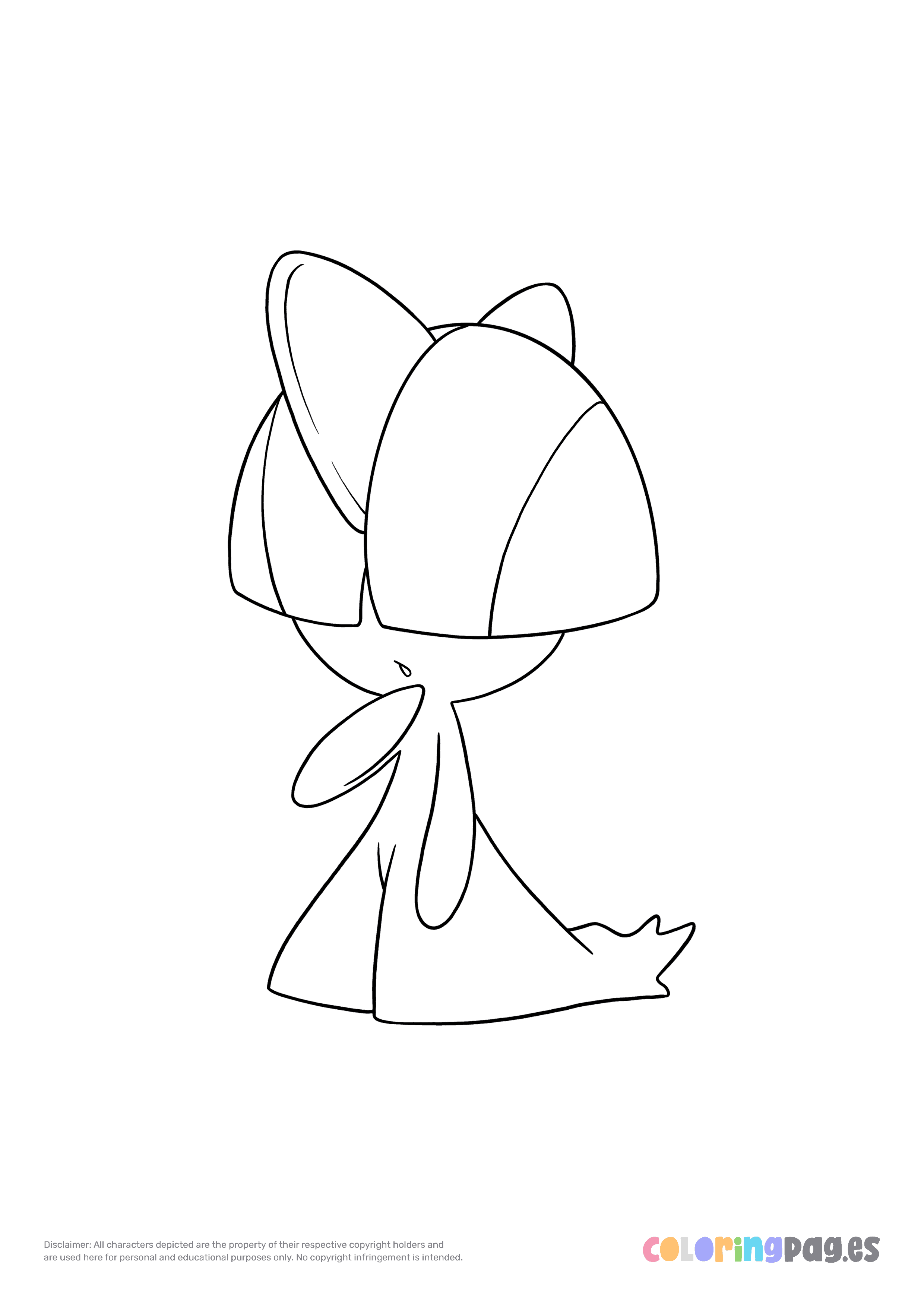 Pokémon Ralts coloring page