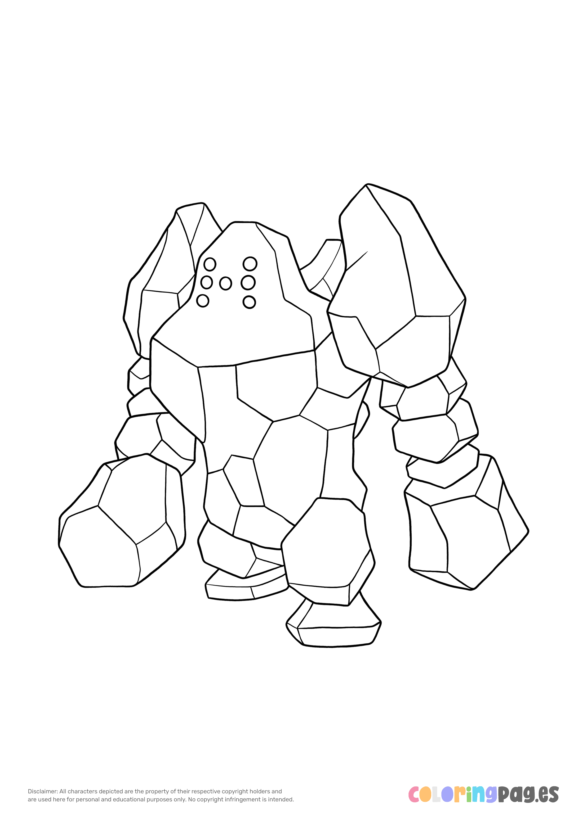 Regirock coloring page