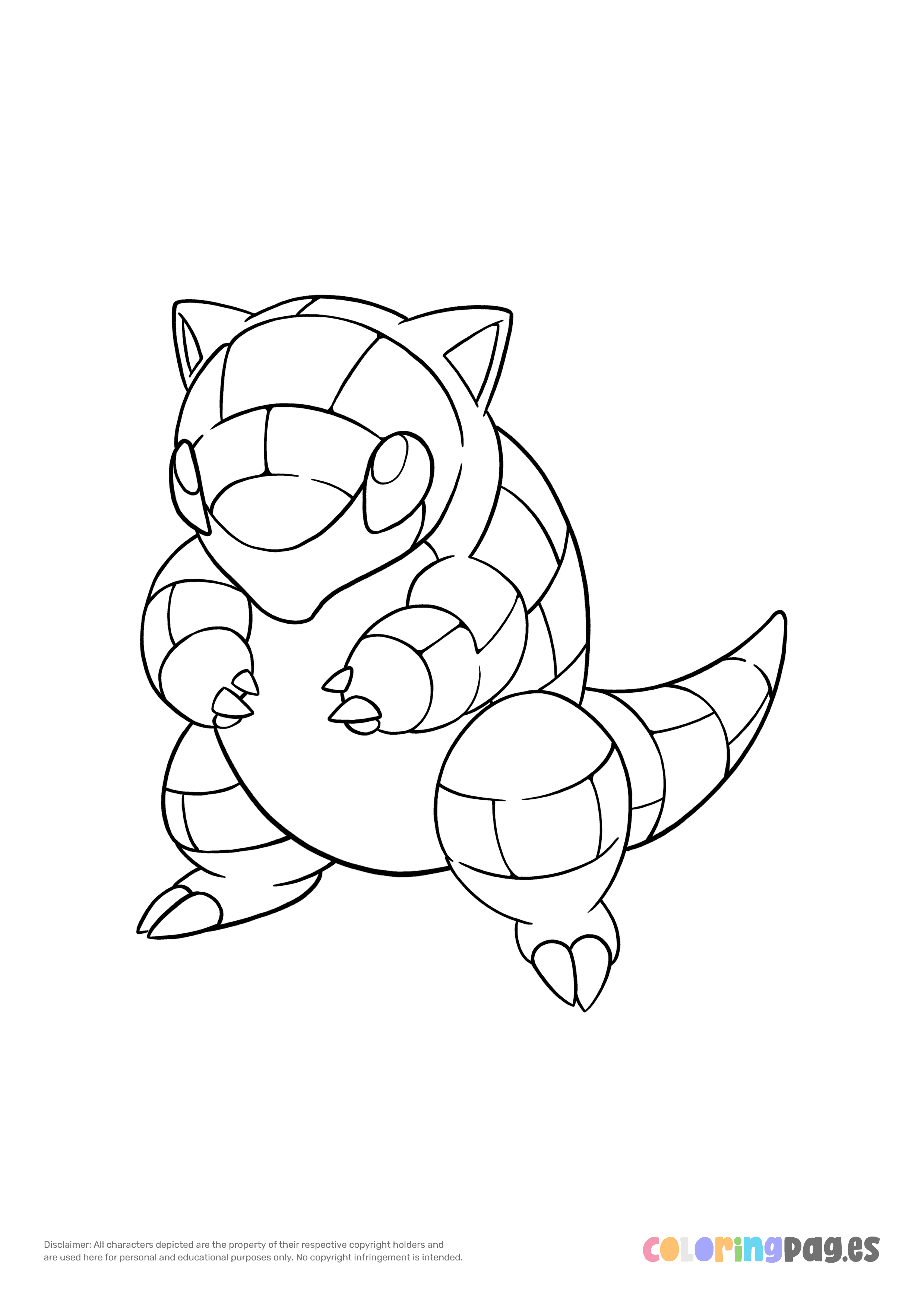 Pokémon Sandshrew coloring page