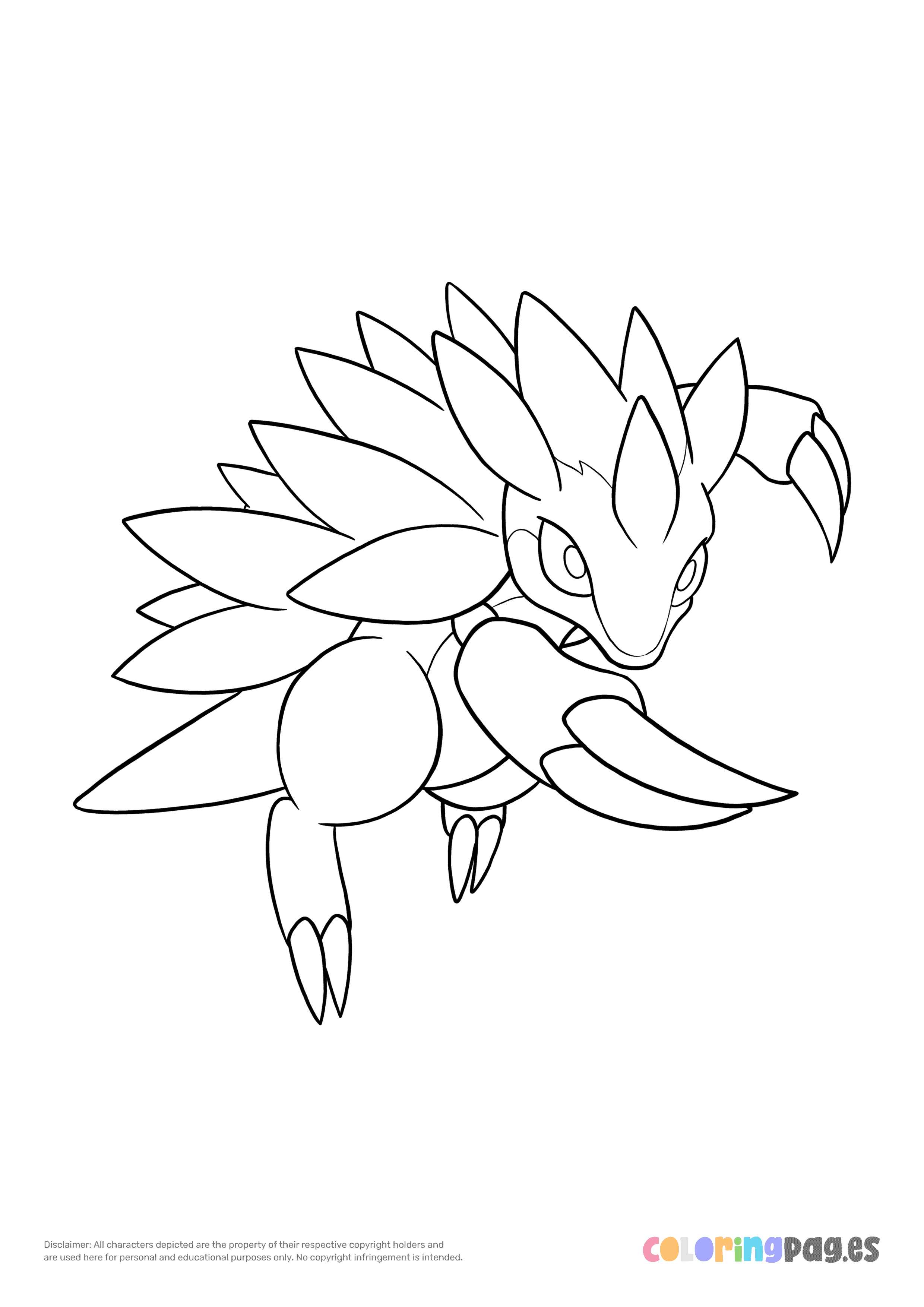 Pokémon Sandslash coloring page