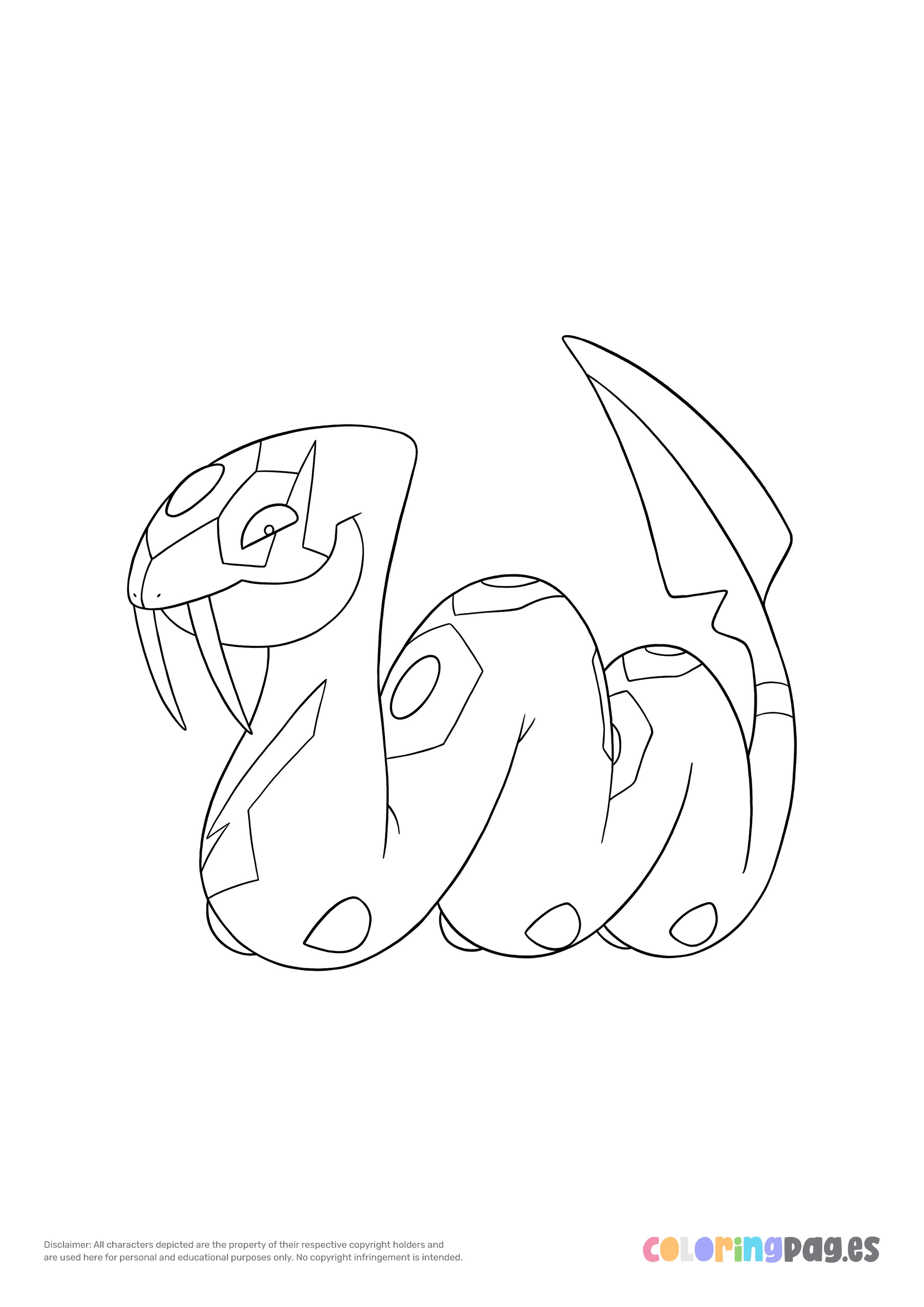 Seviper coloring page