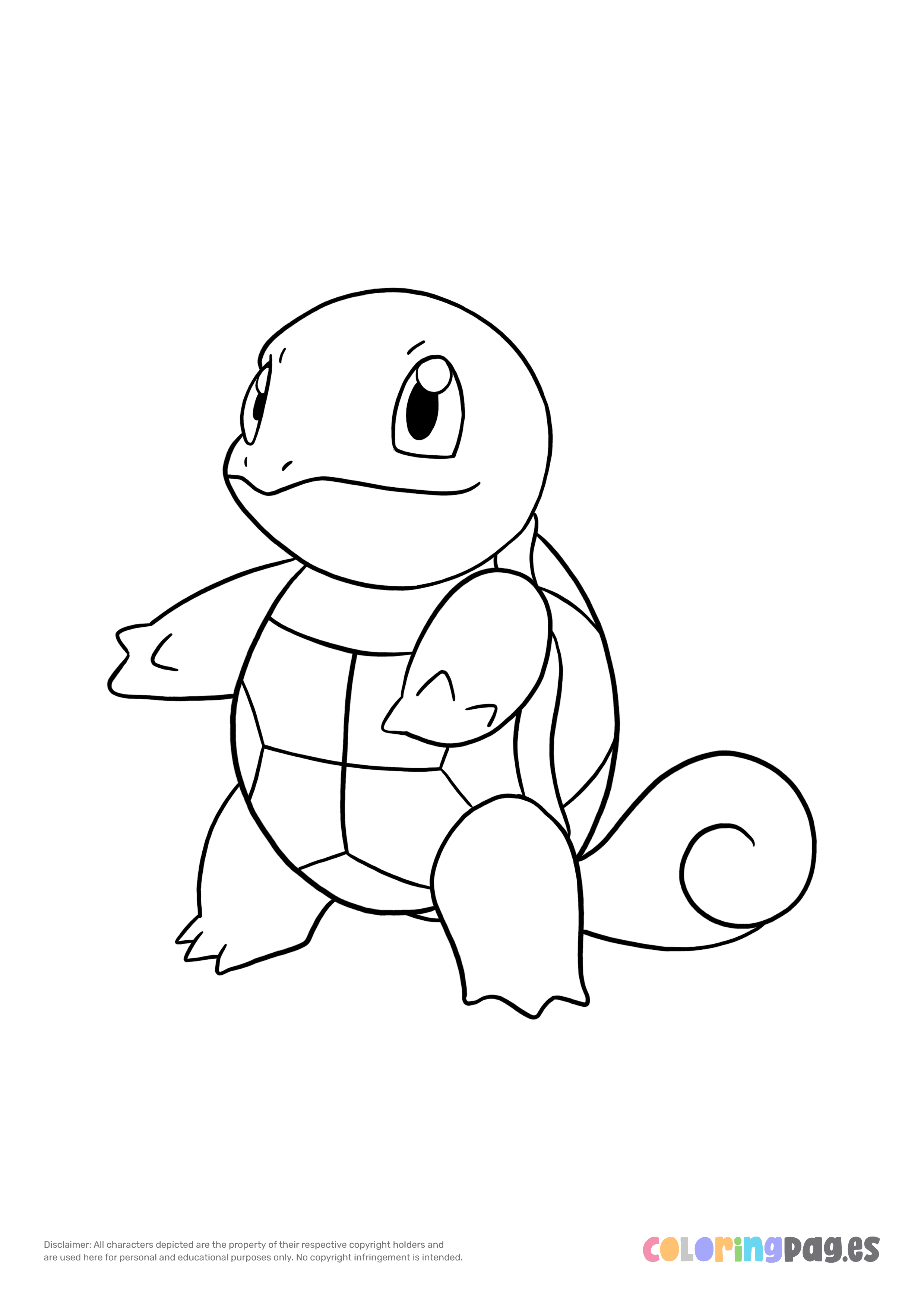 Pokémon Squirtle coloring page
