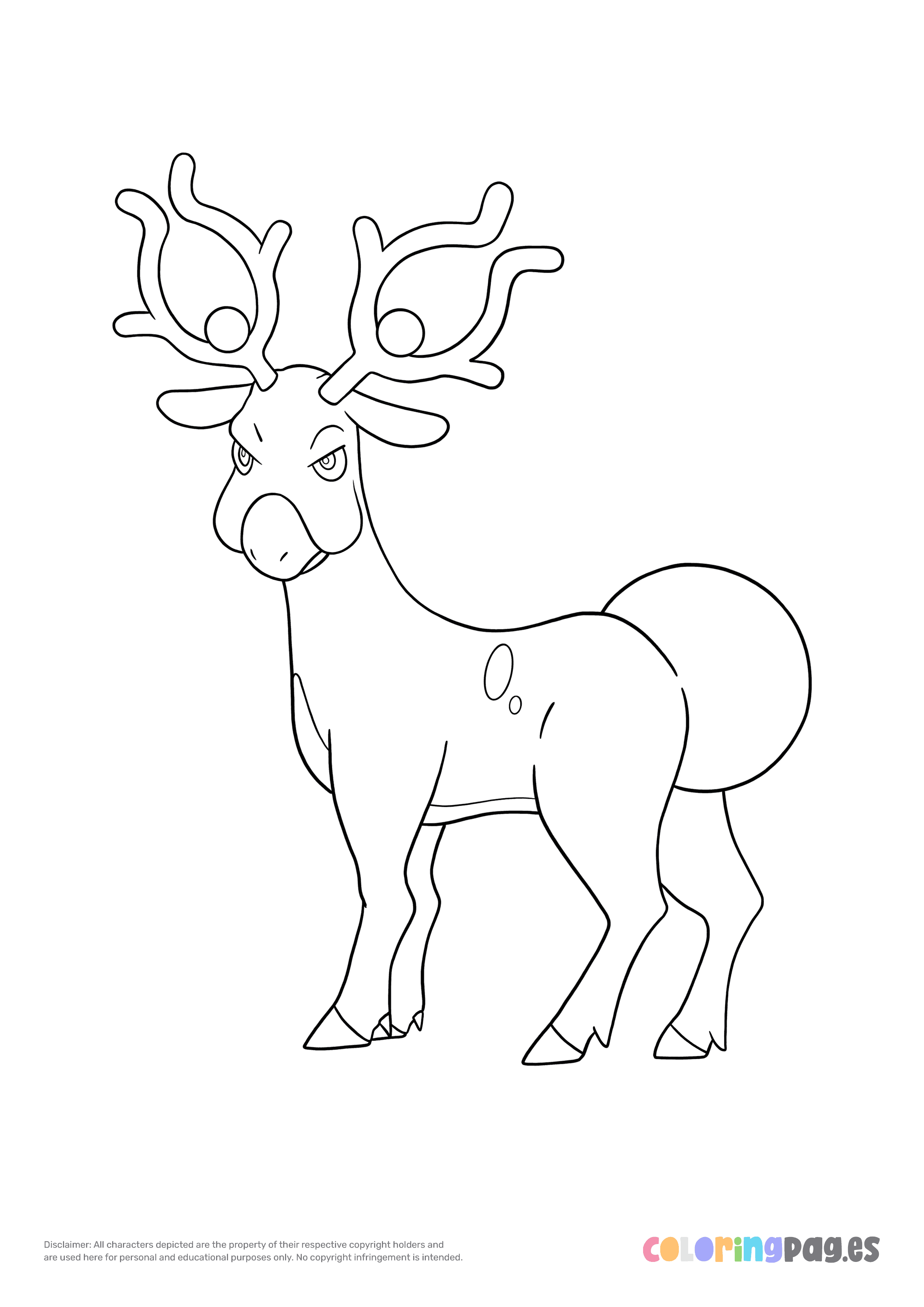 Pokémon Stantler coloring page