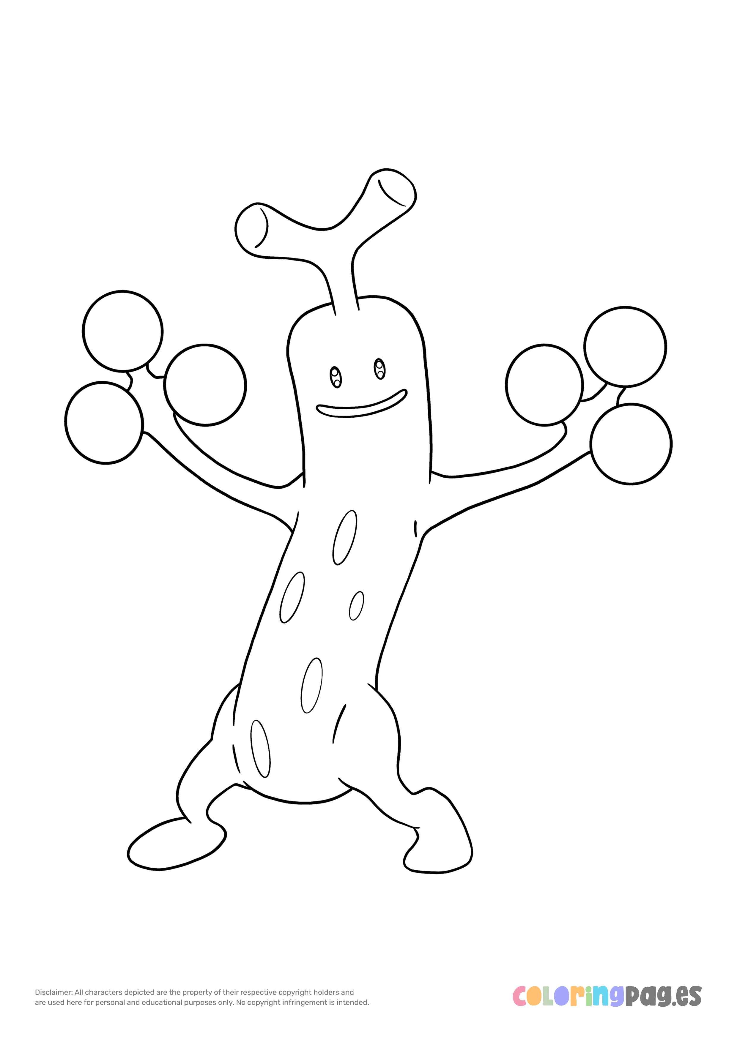 Pokémon Sudowoodo coloring page