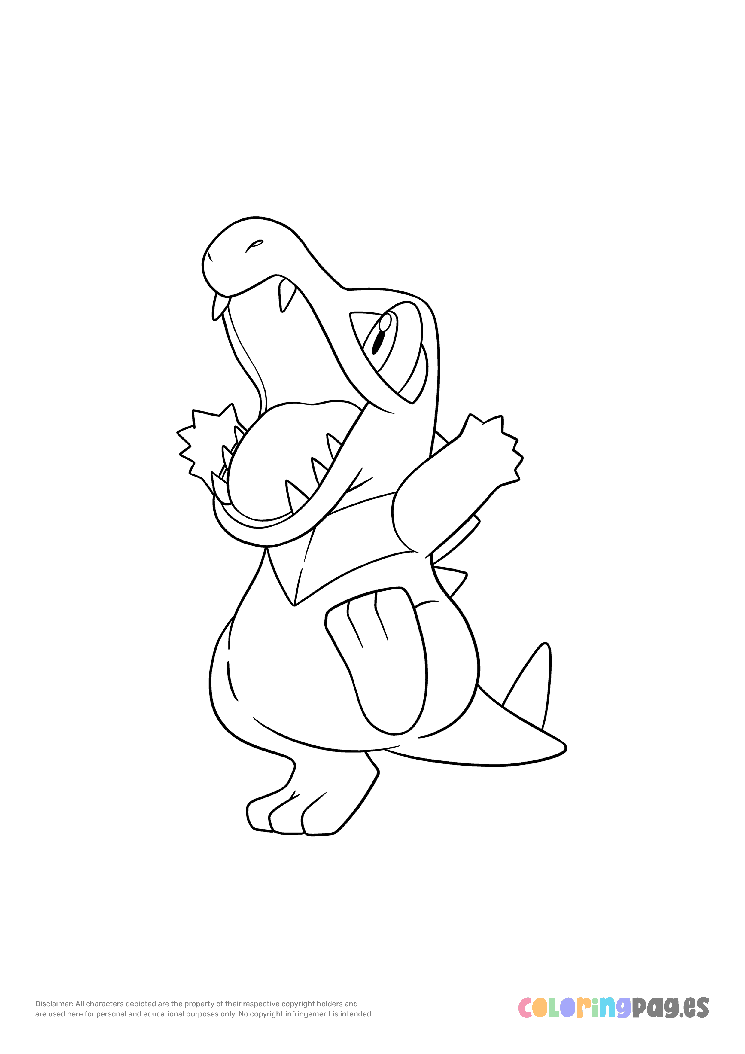 Pokémon Totodile coloring page