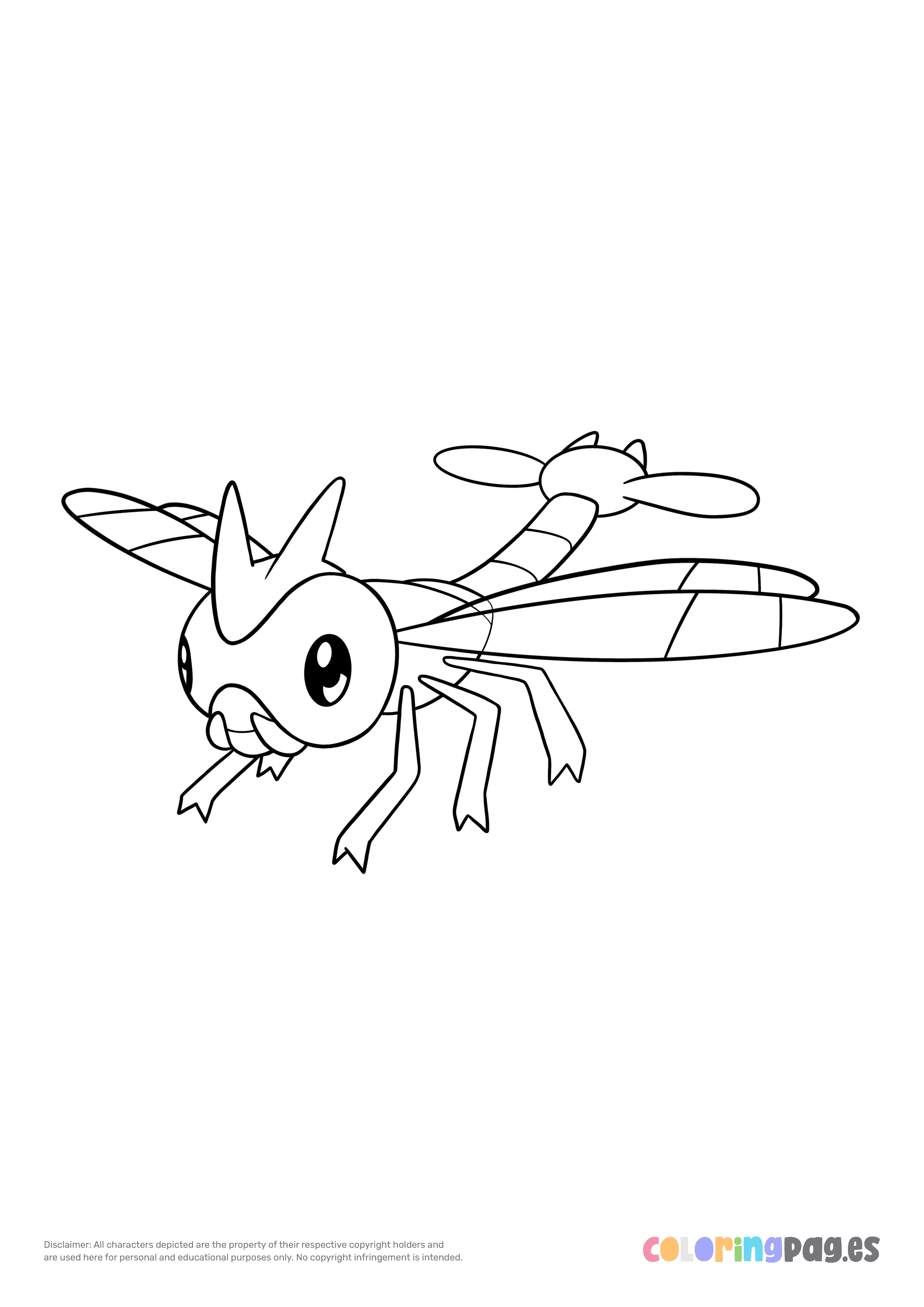 Pokémon Yanma coloring page