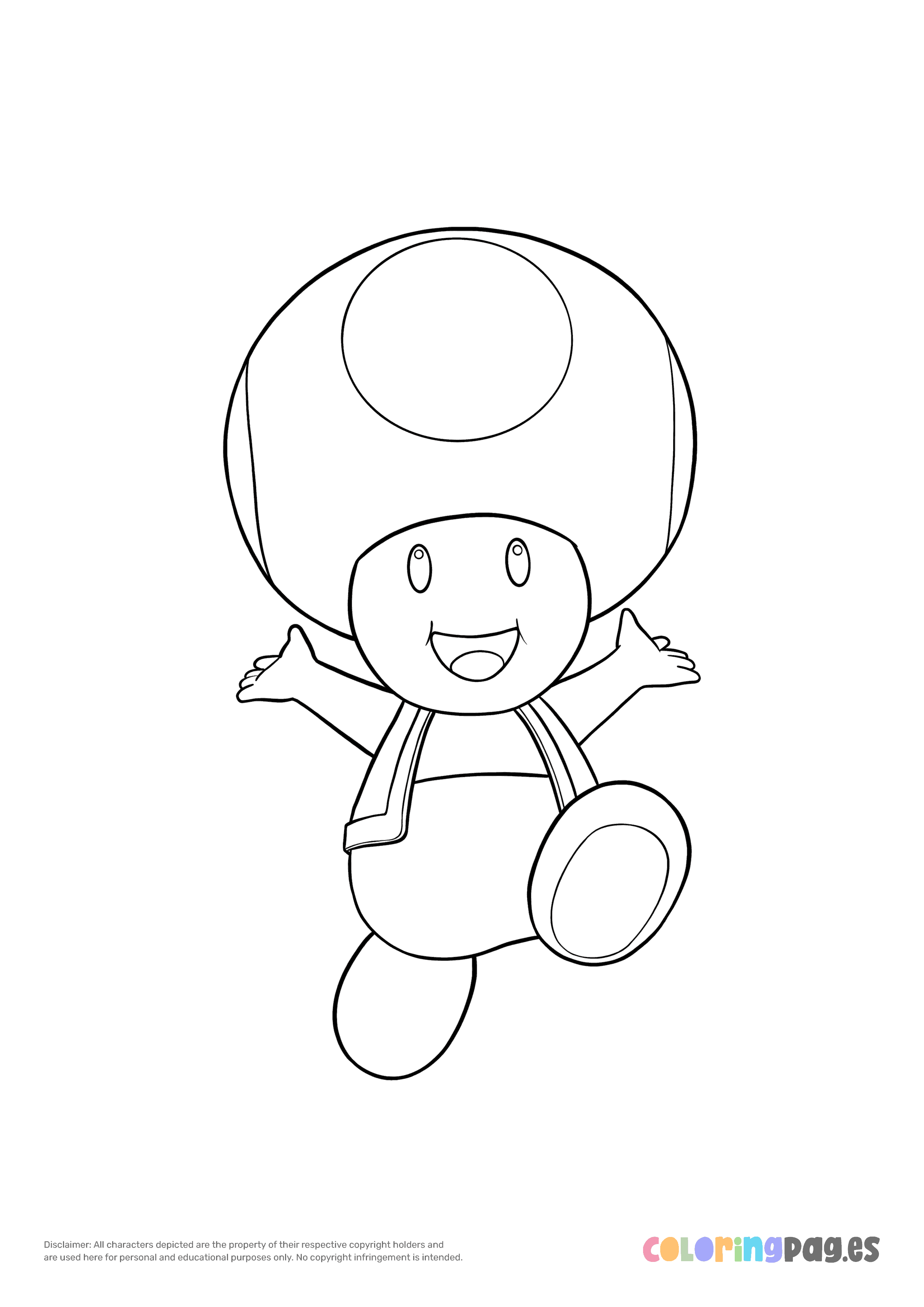 Toad coloring page
