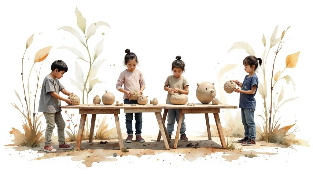 Nature-Inspired Clay Sculptures