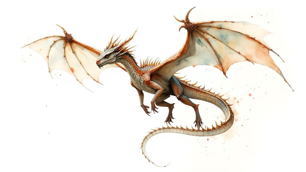 Detailed Fantasy Dragon Coloring Pages for Adults