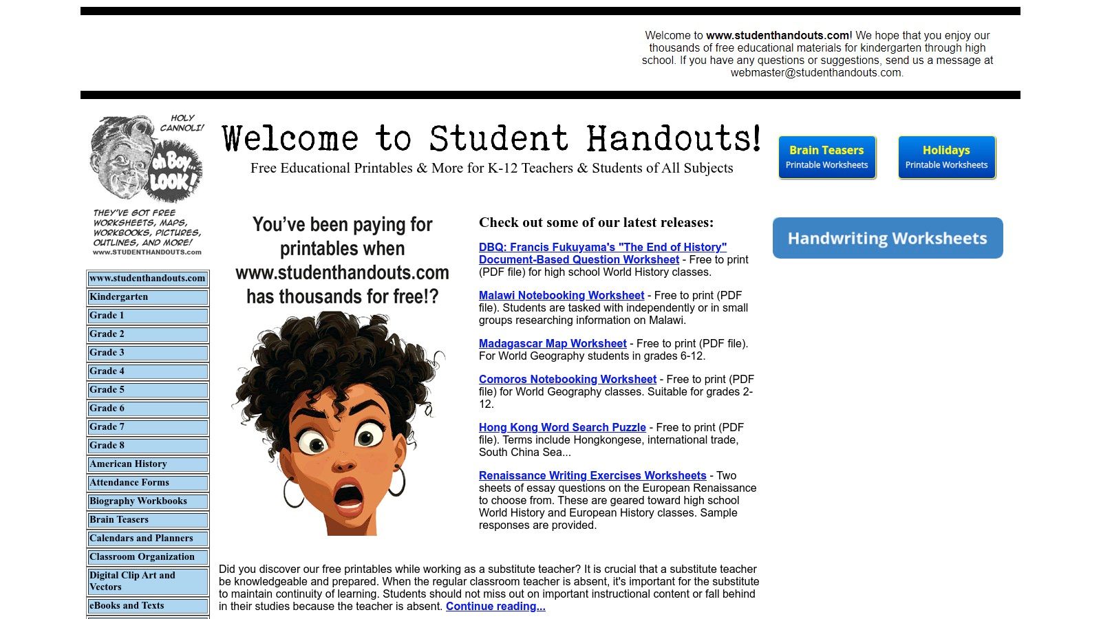 Student Handouts