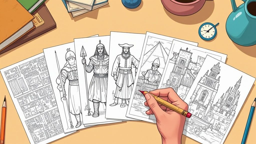 7 Best Sites for Free Printable History Coloring Pages