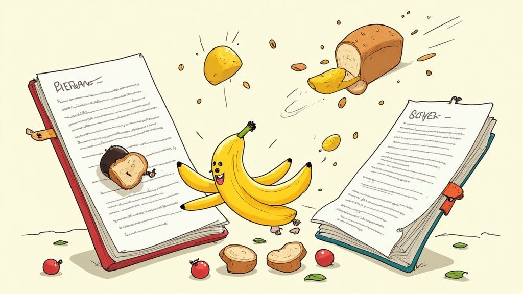 A person's head opens up to reveal a vivid, colorful landscape, symbolizing creative mental imagery.