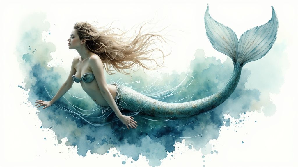 Magical Mermaid Coloring Page Collection