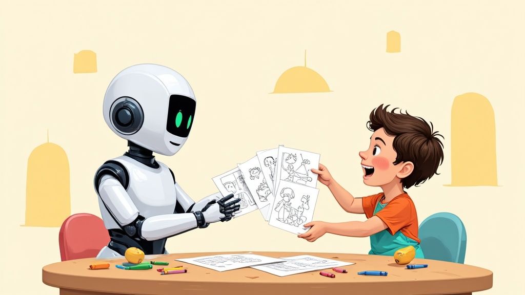 AI Printable Coloring Pages for Preschoolers