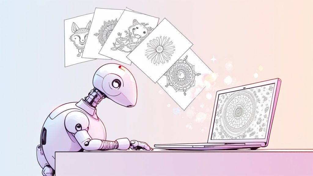 Create Endless Printable Coloring Sheets with AI