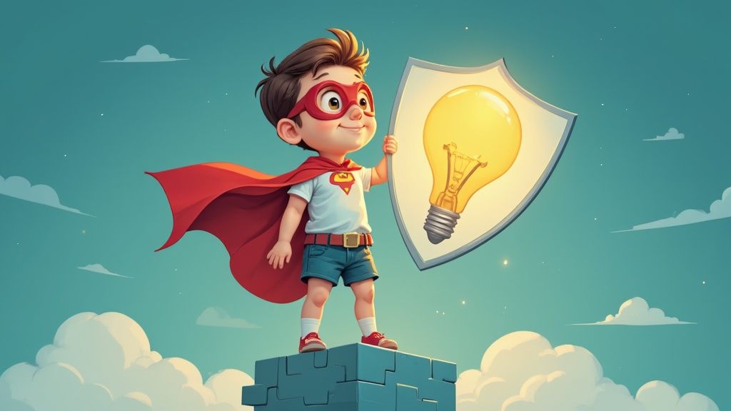 Two children working together to solve a puzzle on a colorful playmat