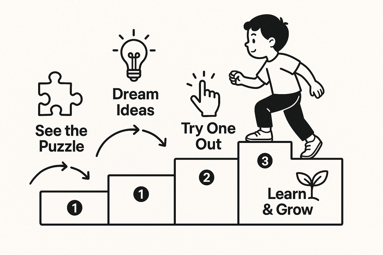 Infographic about problem solving skills for kids