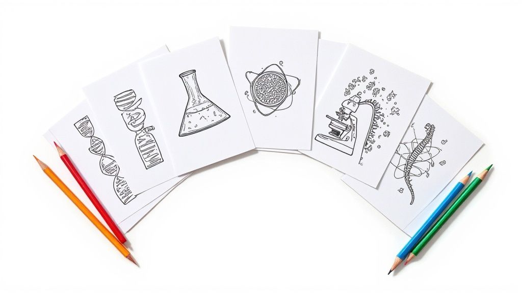 7 Best Free Science Coloring Pages for 2025