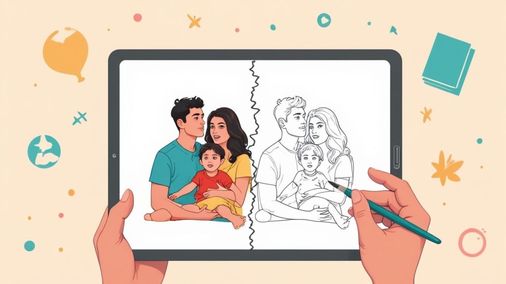 Turn Picture into Coloring Page Fast & Free | Easy AI Tools