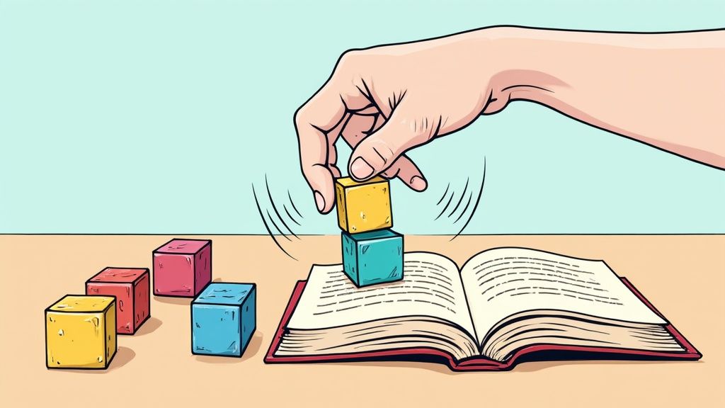 A diverse group of students engaged in a hands-on learning activity in a bright, modern classroom.