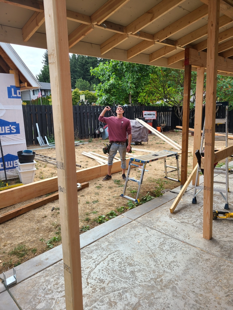 Lean-to patio cover framing — Vancouver, WA
