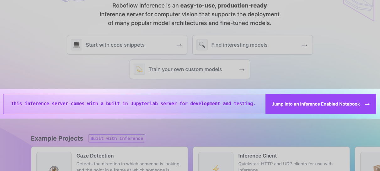 Inference Jupyterlab Link