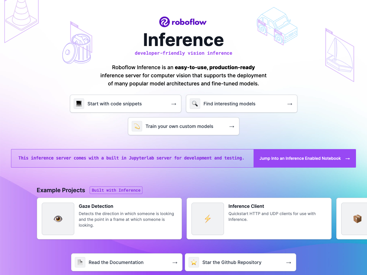 Inference Landing Page