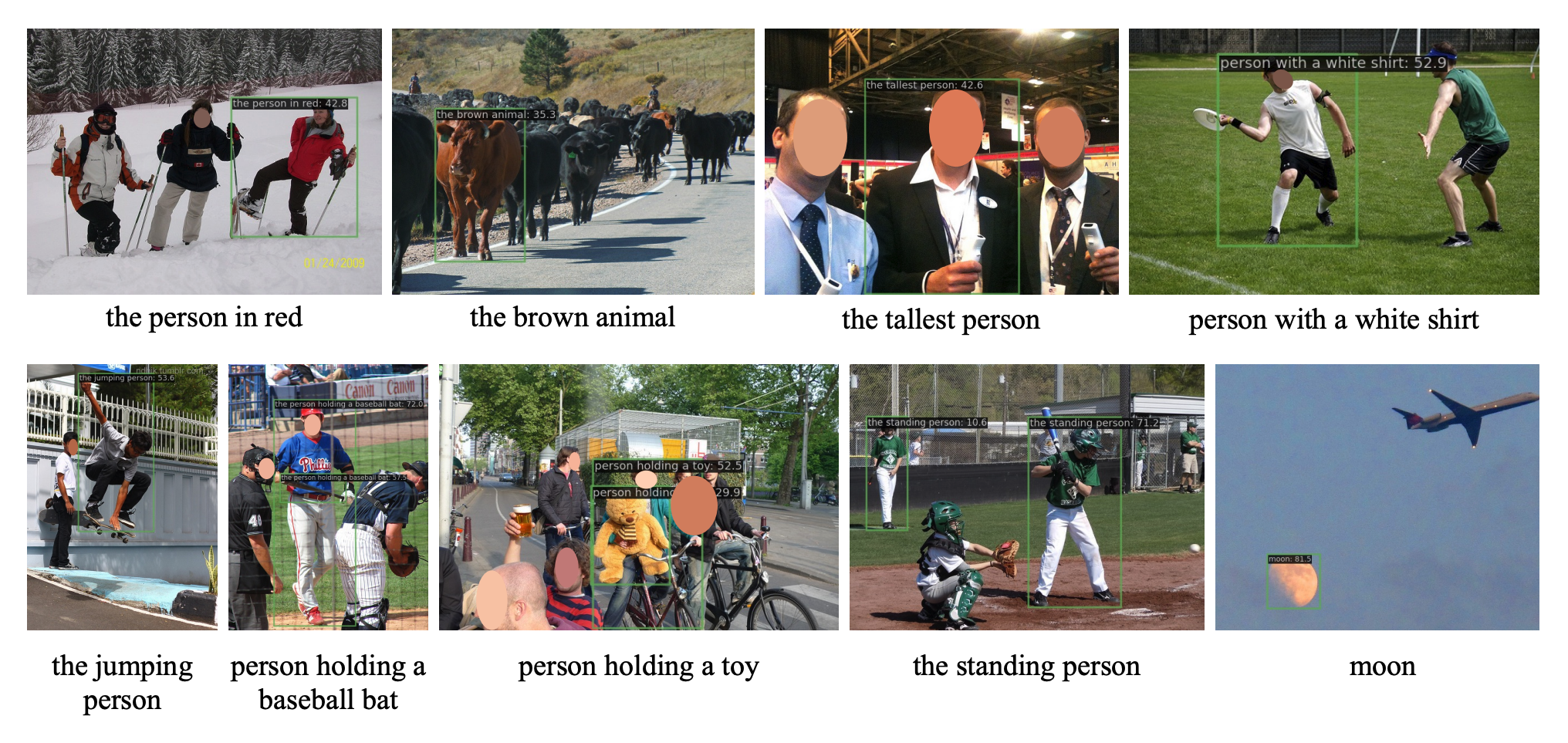 visualization results of referring object detection