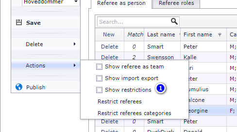 The "Show restrictions" check box