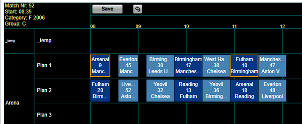 The schedule after the match length change