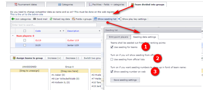 Tournament-level seeding settings