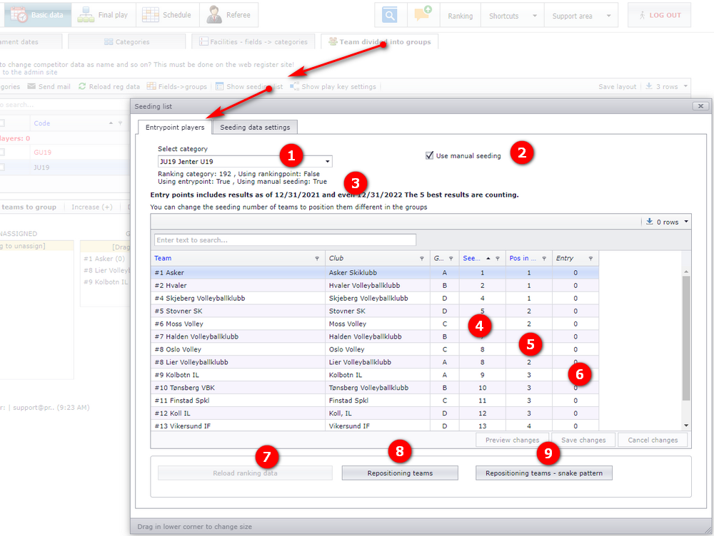 Category seeding with the Seed and Pos in group columns